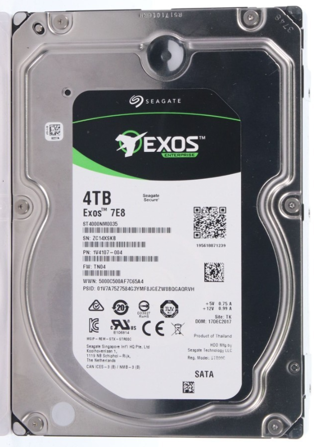 Seagate 4TB Internal HDD 7.2K RPM SATA 6Gbps 3.5'' (ST4000NM0035) HDD