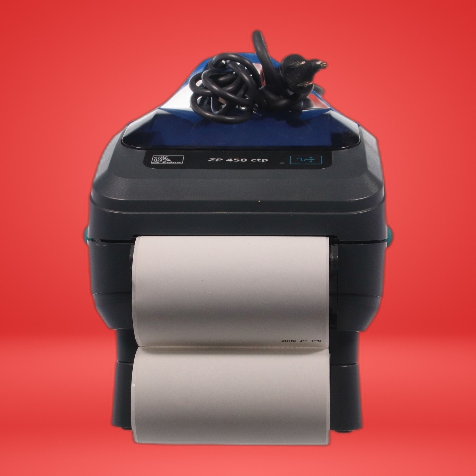 Zebra ZP450 Thermal Barcode Label Printer Serial Parallel W/ Power Cord & USB - Image 2