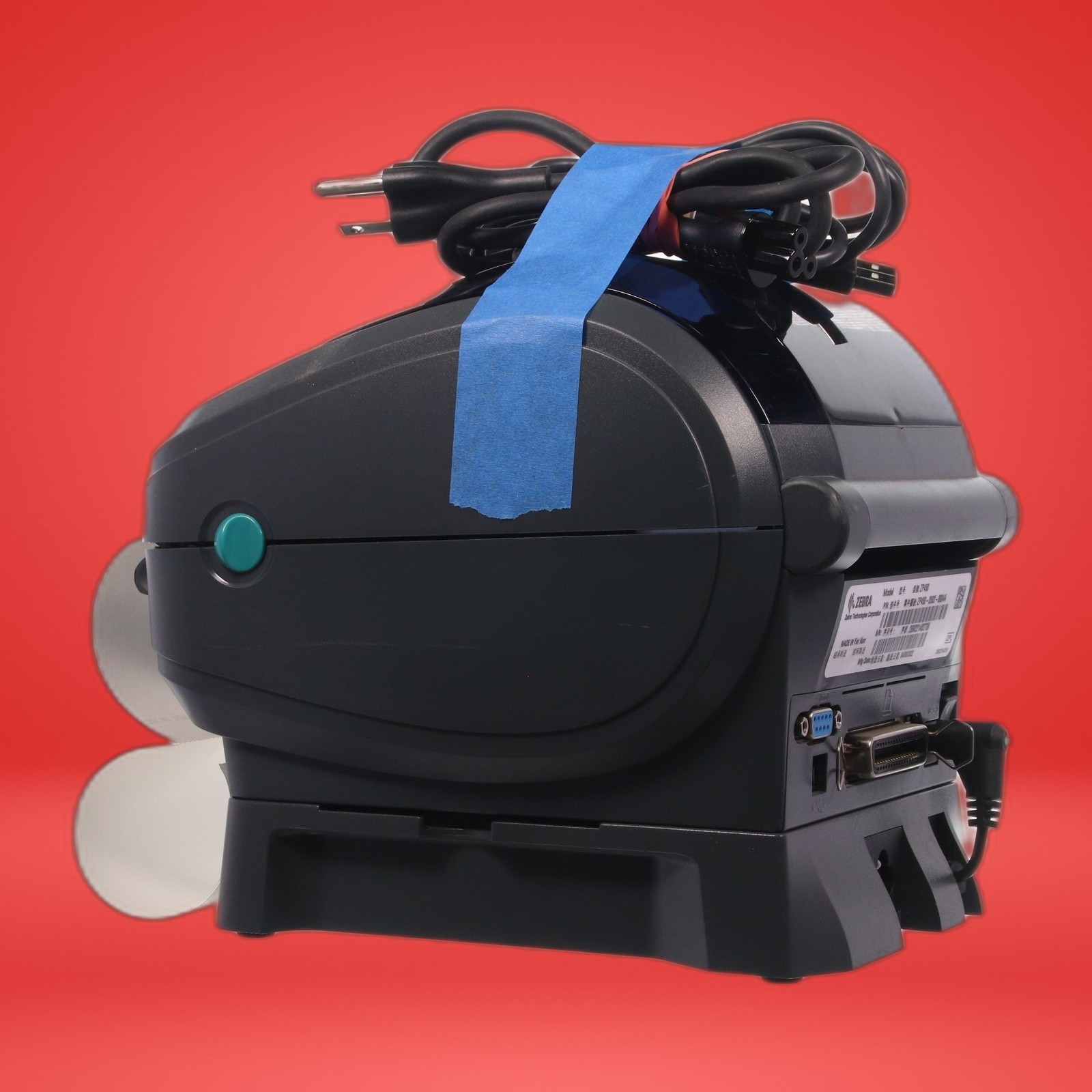 Zebra ZP450 Thermal Barcode Label Printer Serial Parallel W/ Power Cord & USB - Image 6
