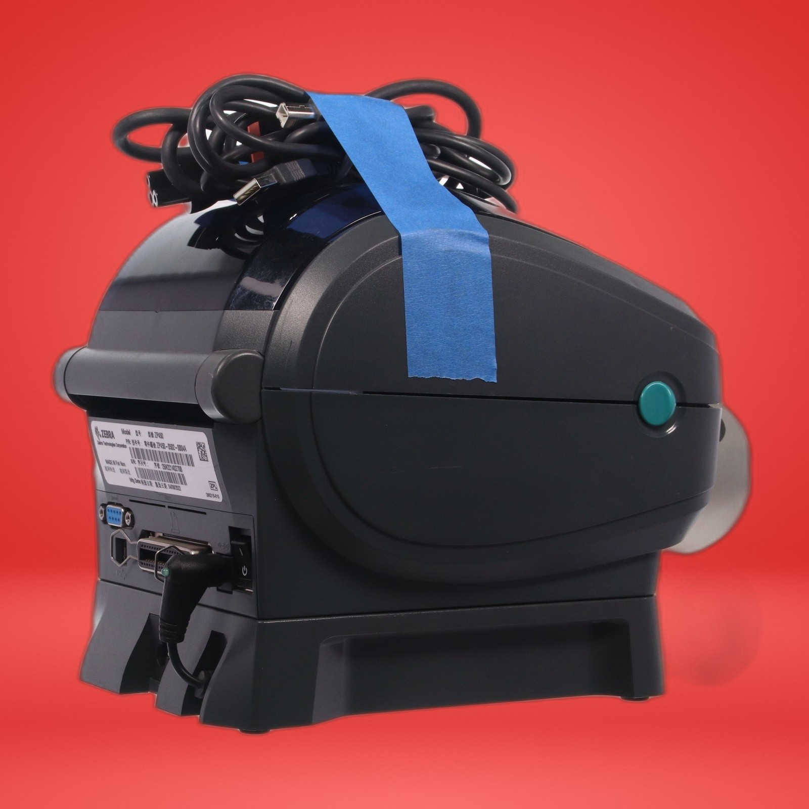 Zebra ZP450 Thermal Barcode Label Printer Serial Parallel W/ Power Cord & USB - Image 10