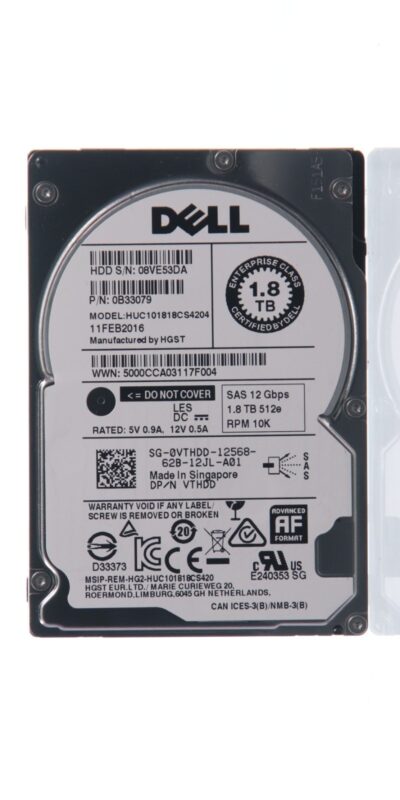 Lot of 14 HGST HUC101818CS4204, 1.8TB SAS 2.5-in HDD, 128MB/10000RPM/0B31837