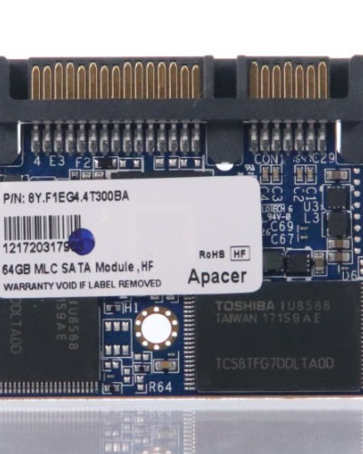 Lot of 64: Apacer 64GB MLC SATA Module Half-Slim SSD SSD MO-297 8Y.F1EG4.4T300BA
