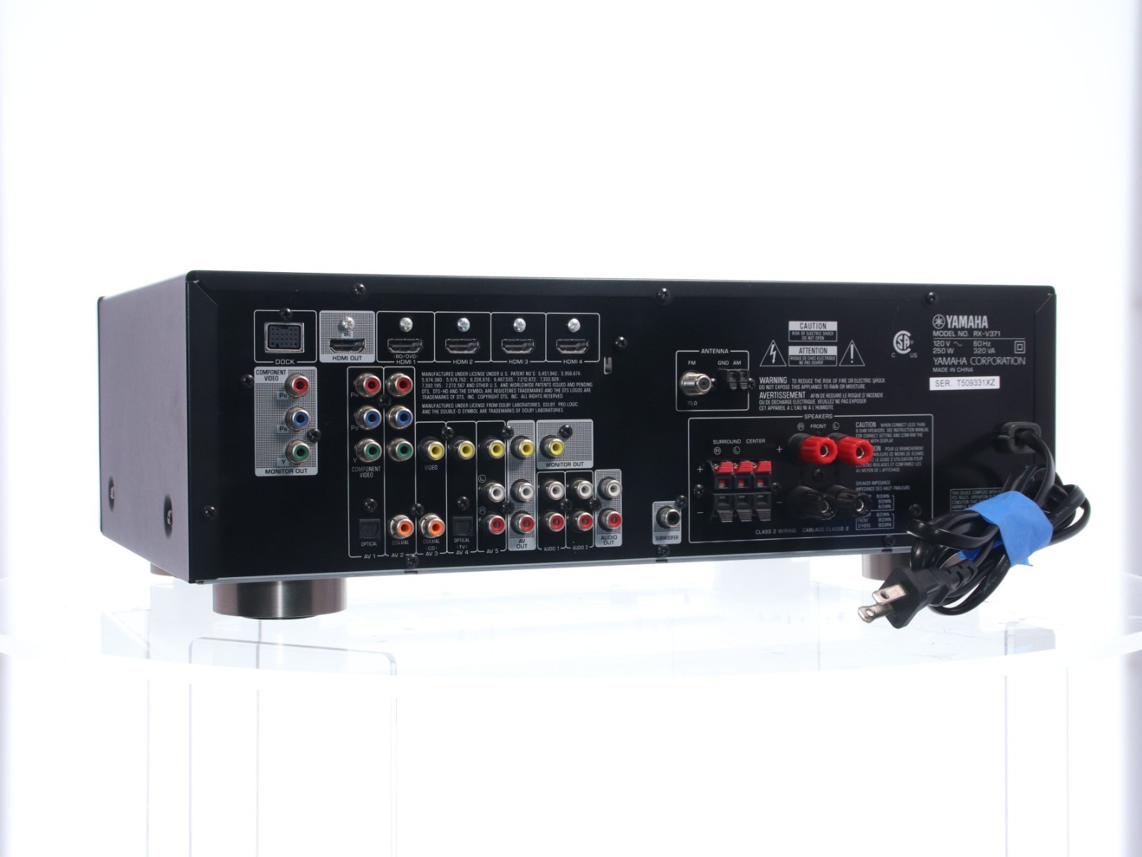 Yamaha RX-V371 - 5.1 Ch HDMI Home Theater Surround Sound Receiver Stereo System - Image 6