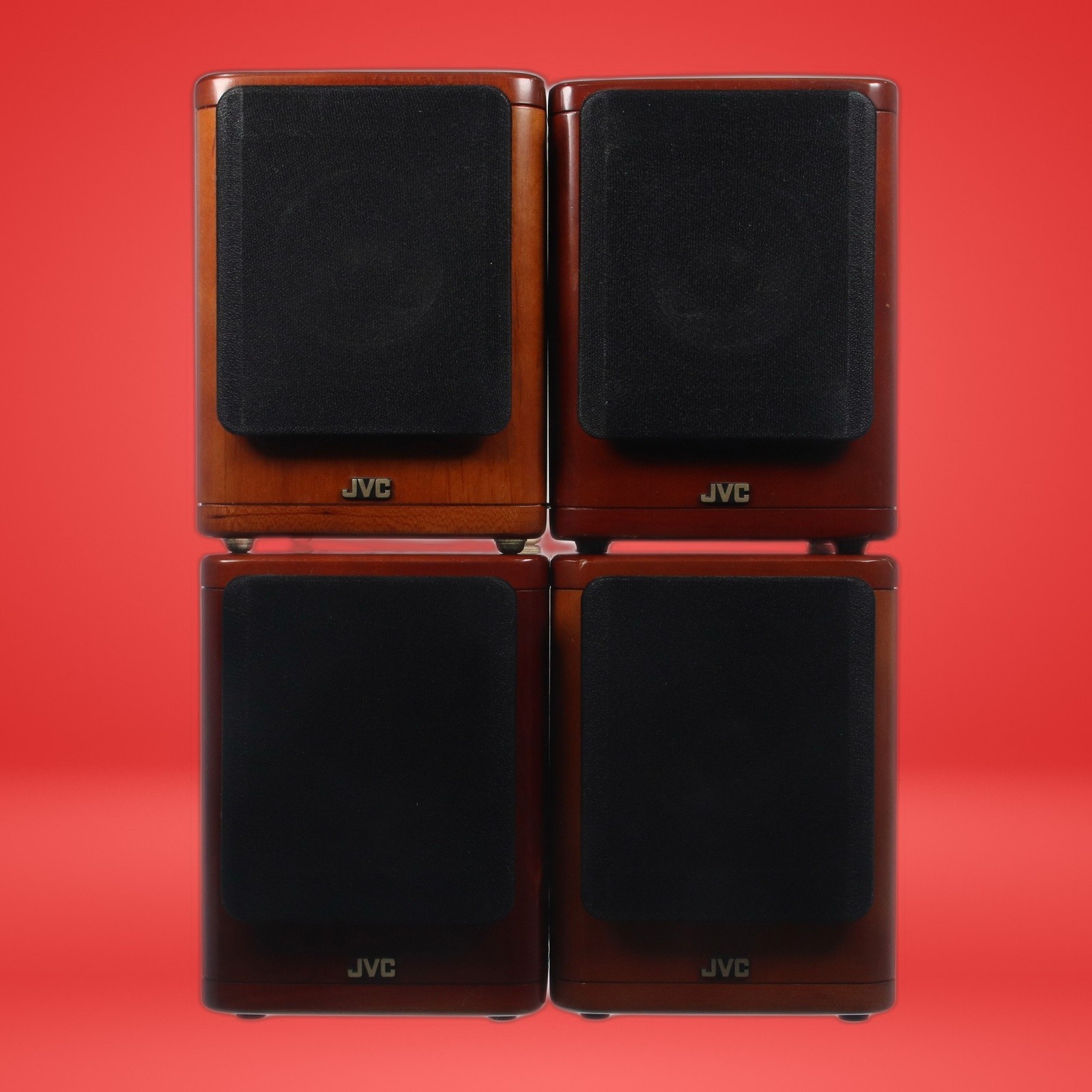 Lot of 4 JVC SP-UX2000RGD Speaker System 4 Ohms 20W Max Japan Cherry Wood Finish - Image 13