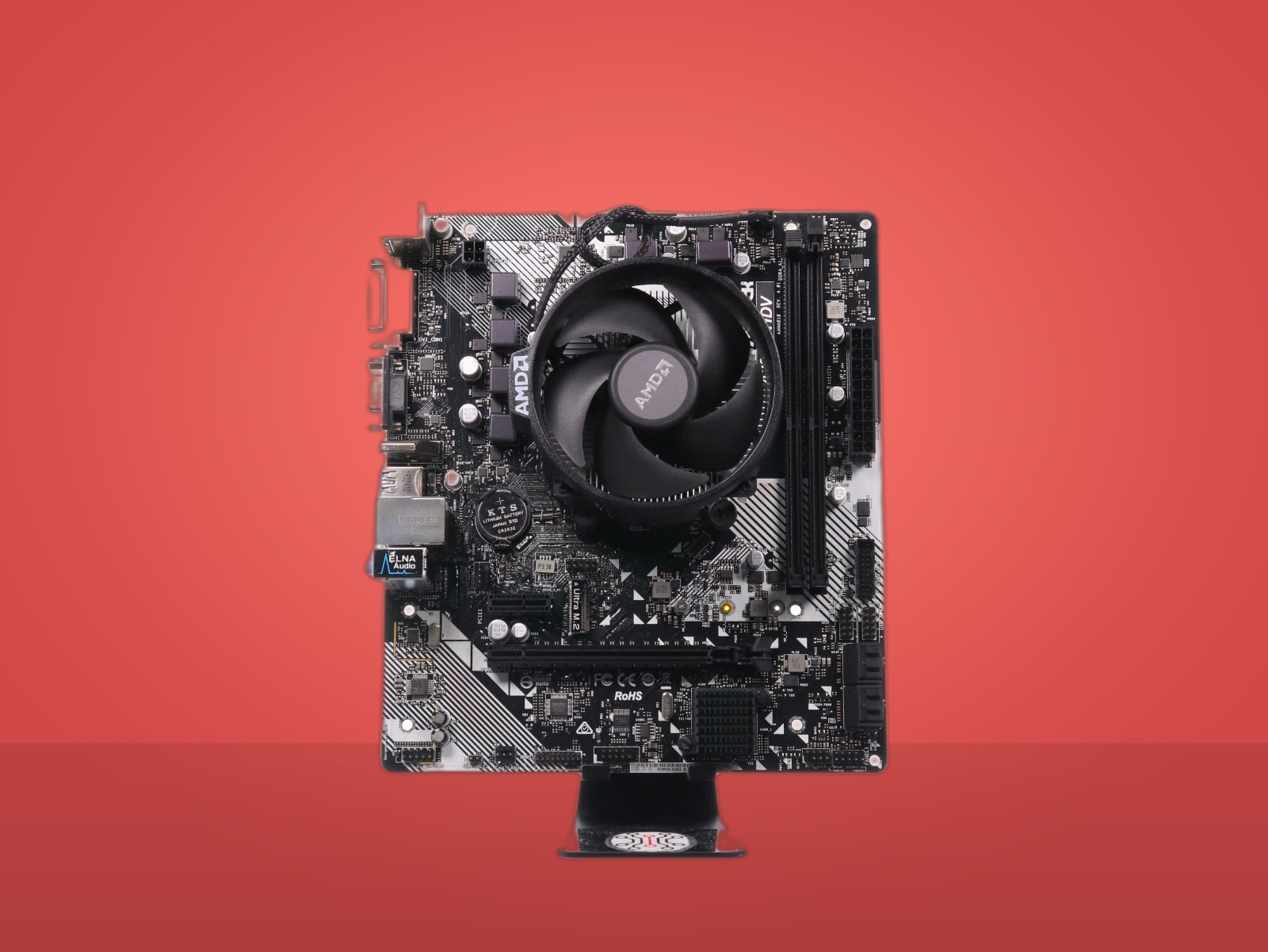Asrock A320M-HDV GAMING MOTHERBOARD, Ryzen 5 2400G 3.6GHz Motherboard - Image 2