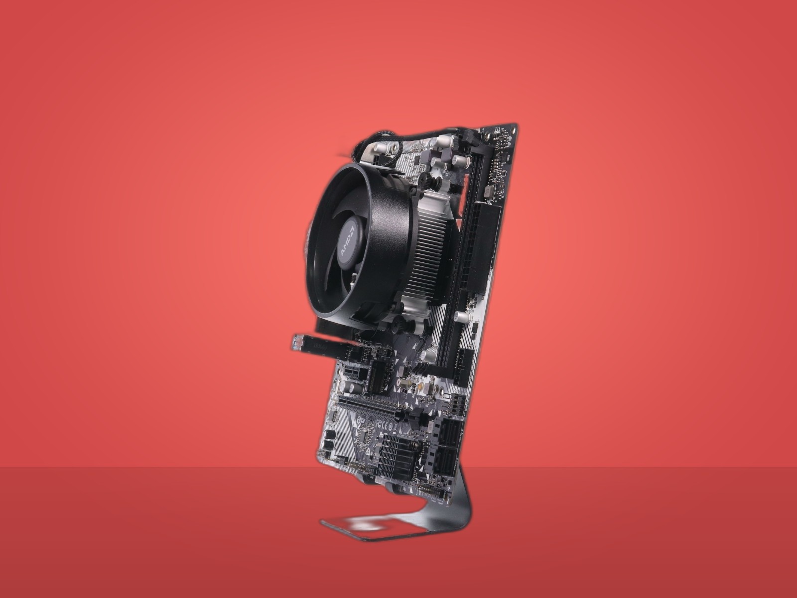 Asrock A320M-HDV GAMING MOTHERBOARD, Ryzen 5 2400G 3.6GHz Motherboard - Image 4