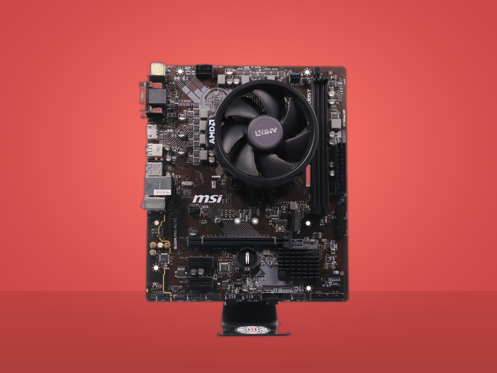 MSI B450M PRO-MZ Motherboard W/ AMD Ryzen 5 3400G & Cooling Fan