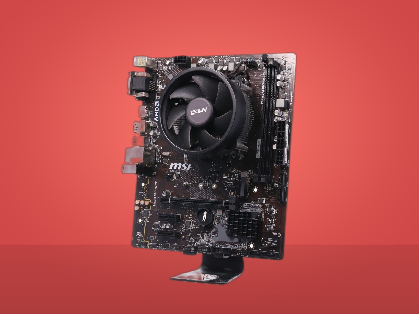 MSI B450M PRO-MZ Motherboard W/ AMD Ryzen 5 3400G & Cooling Fan - Image 2