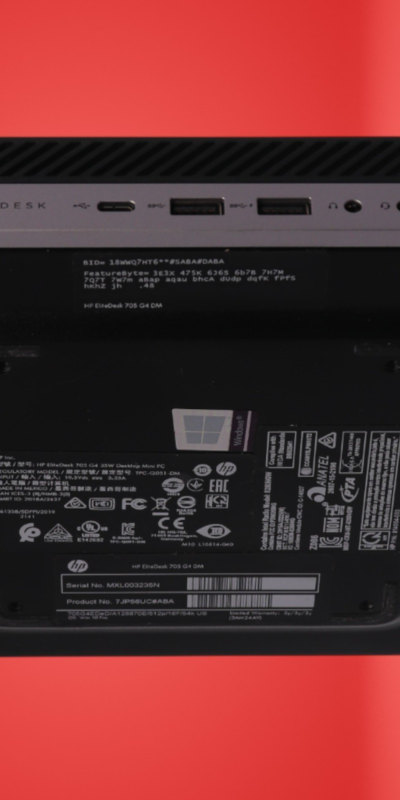 HP EliteDesk 705 G4 AMD A12 8870E 16GB RAM 256GB NVMe WIn 11 Pro W/ Adapter