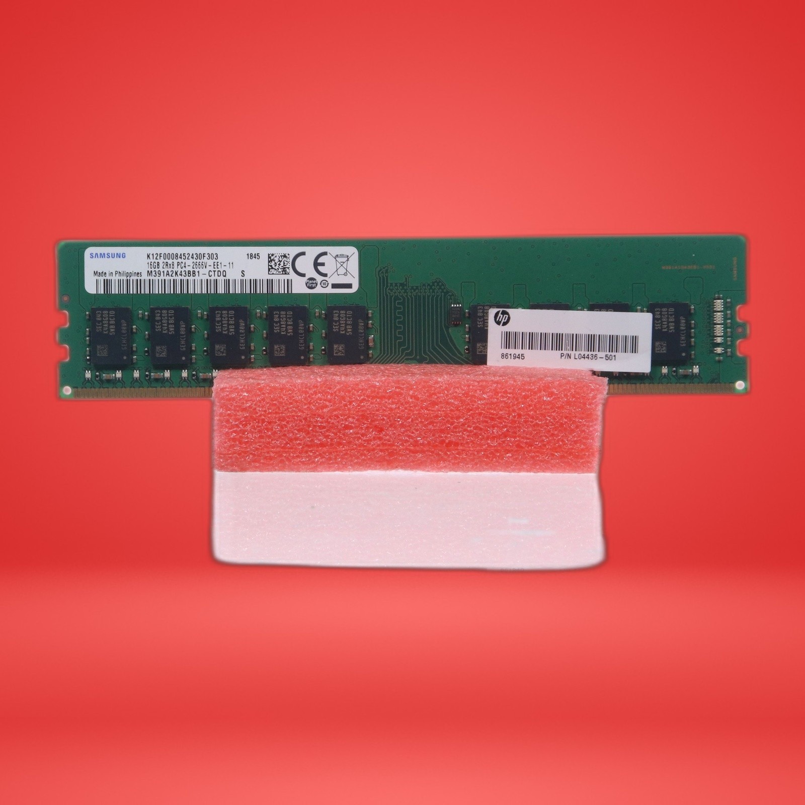 SAMSUNG 16GB PC4-2666V Server Ram / ECC Memory - M391A2K43BB1-CTDQ