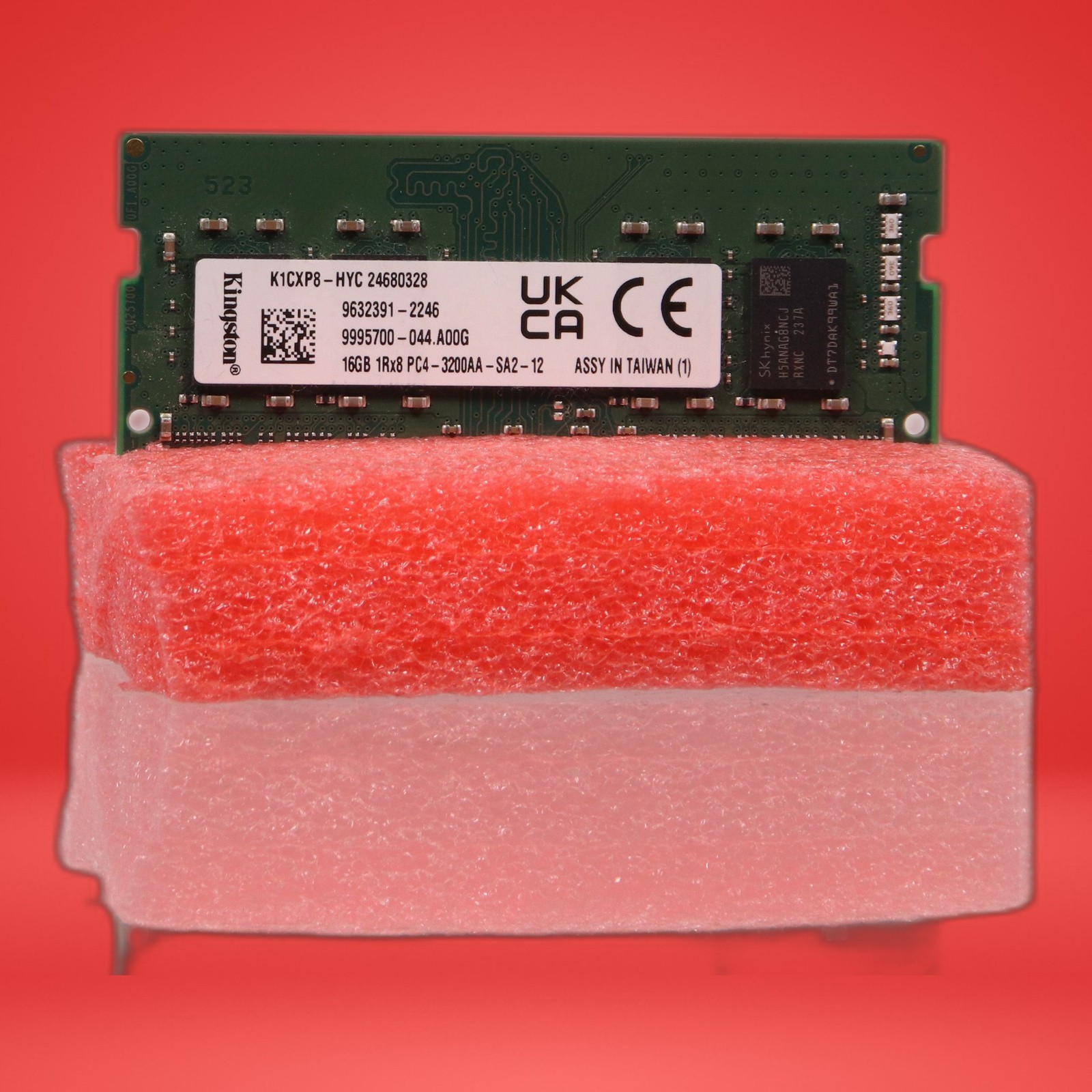 Kingston 16GB 1Rx8 PC4-3200AA-SA2-12 K1CXP8-HYC 24680328 Laptop RAM Memory
