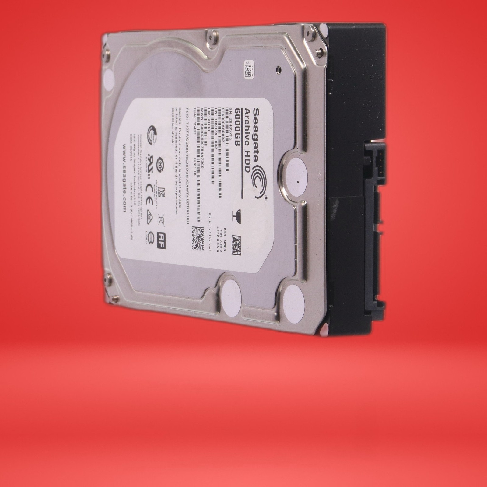 Seagate Archive 6TB SATA 6G ST6000AS002 SN:Z84057T5 1N917X-002 HARD DRIVE - Image 3