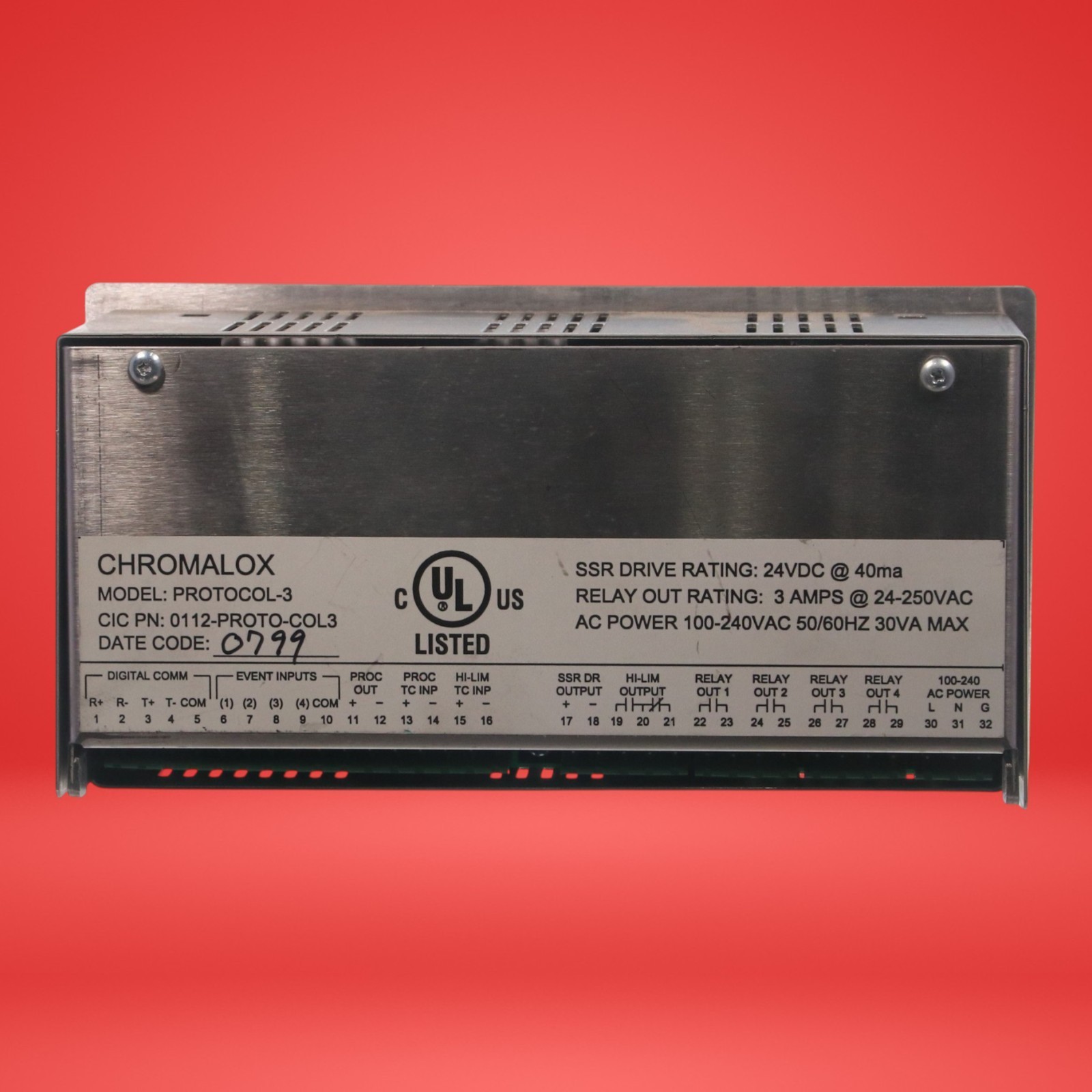 CHROMALOX Protocol Plus Protocol-3 Controller 100-240VAC 50/60HZ 30VA MAX- - Image 4