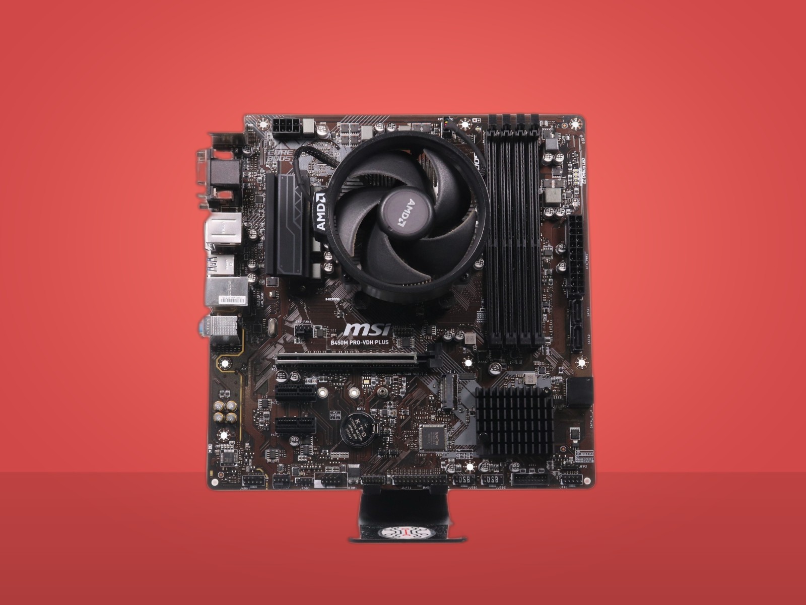 MSI B450M PRO-VDH PLUS W/ AMD Ryzen 5 3400G & Cooling Fan