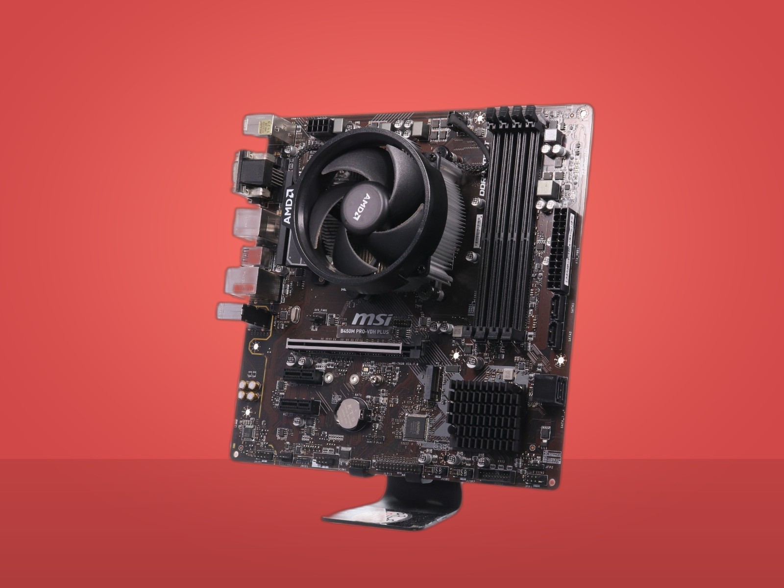 MSI B450M PRO-VDH PLUS W/ AMD Ryzen 5 3400G & Cooling Fan - Image 2