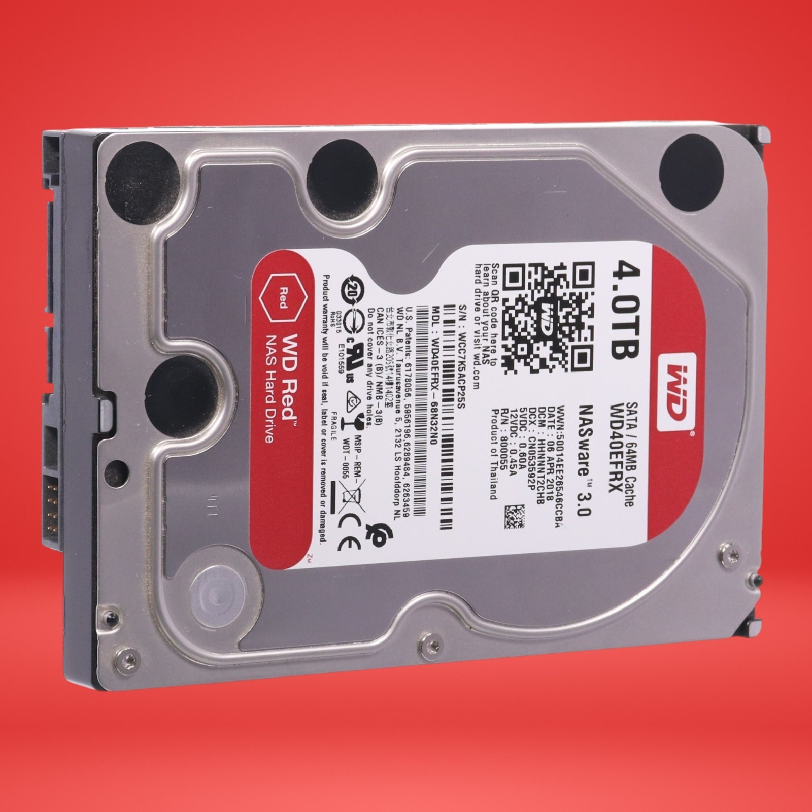 Western Digital NAS WD40EFRX-68N32N0 4TB SATA 7200RPM 64MB 3.5" Hard Drive - Image 6