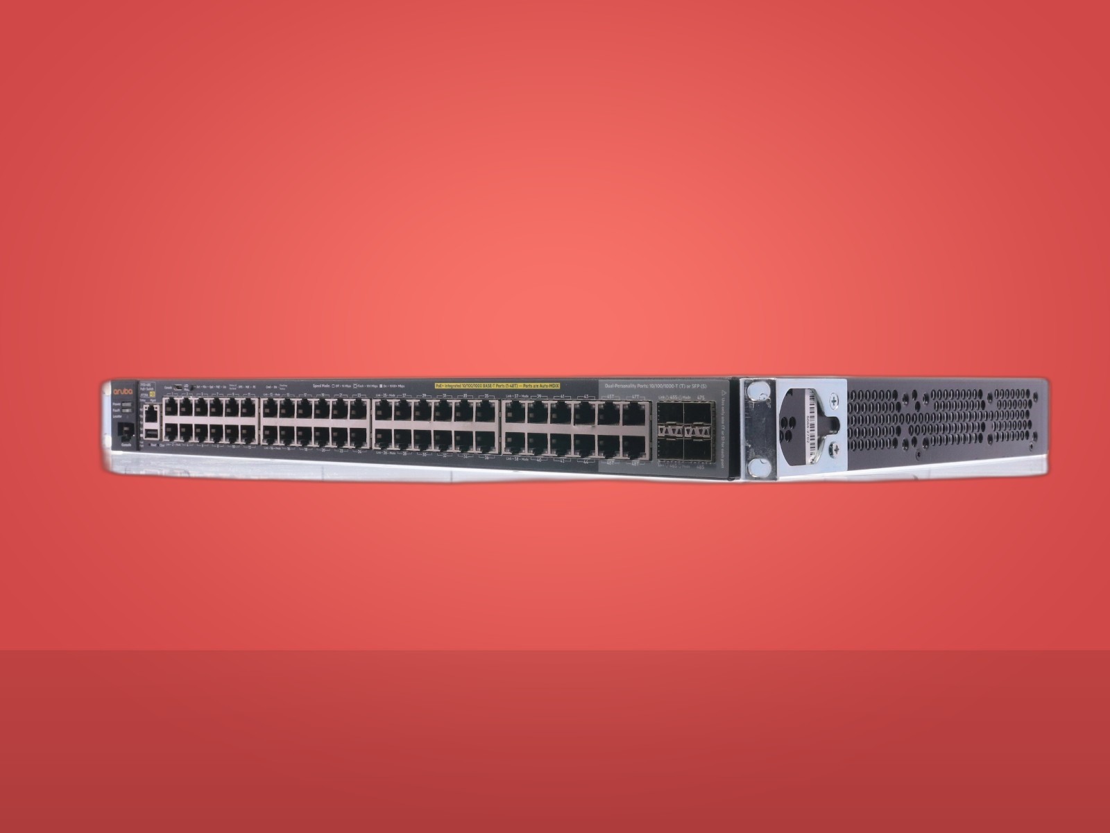 HP Aruba 2920-48G PoE+ Gigabit Network Switch J9729A Rack Mountable w/Rack Mount - Image 2