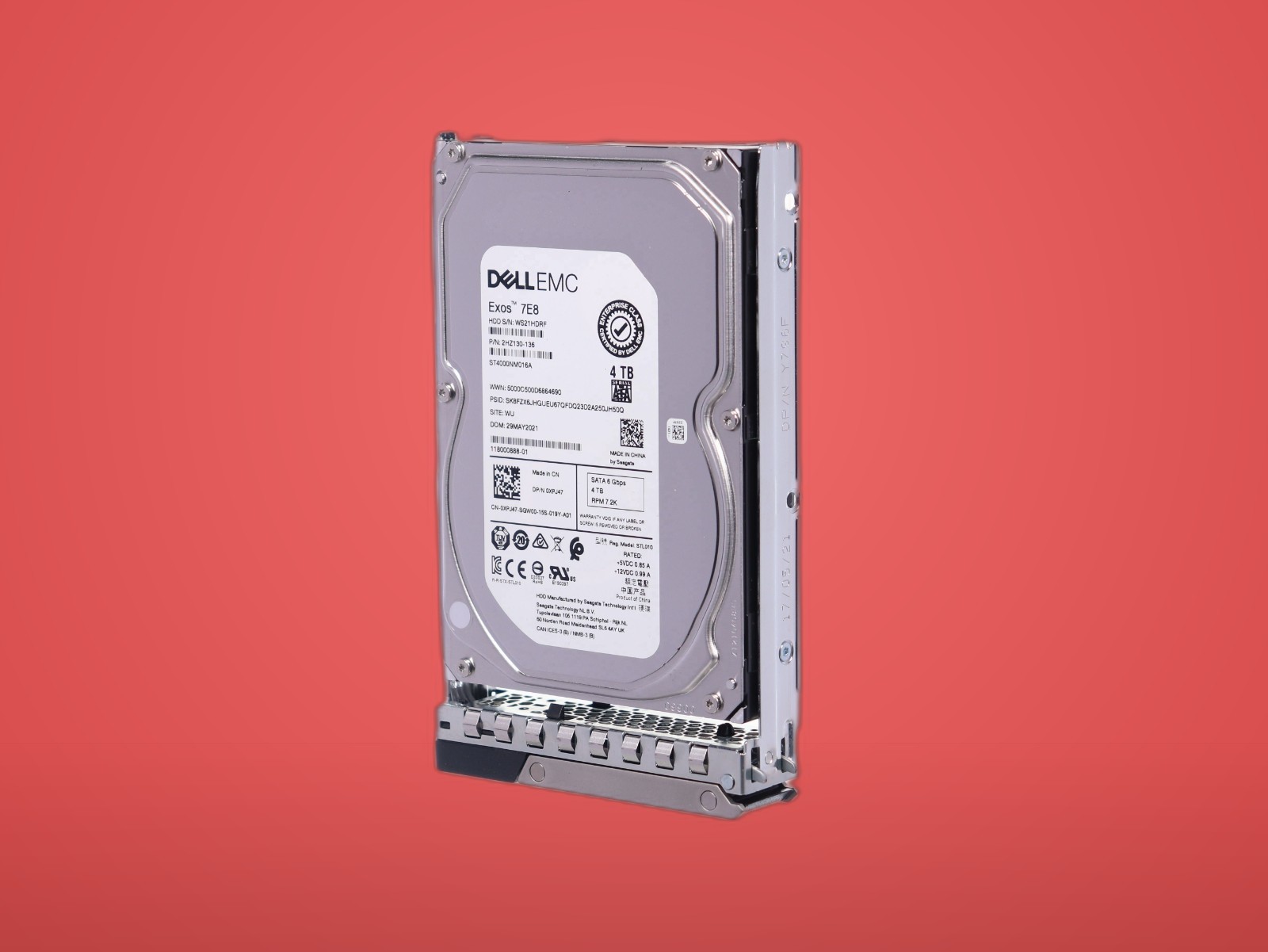 Dell/Seagate Exos 7E8 4TB 7.2K RPM SATA 6GB/s 3.5" Enterprise HDD - ST4000NM016A - Image 2