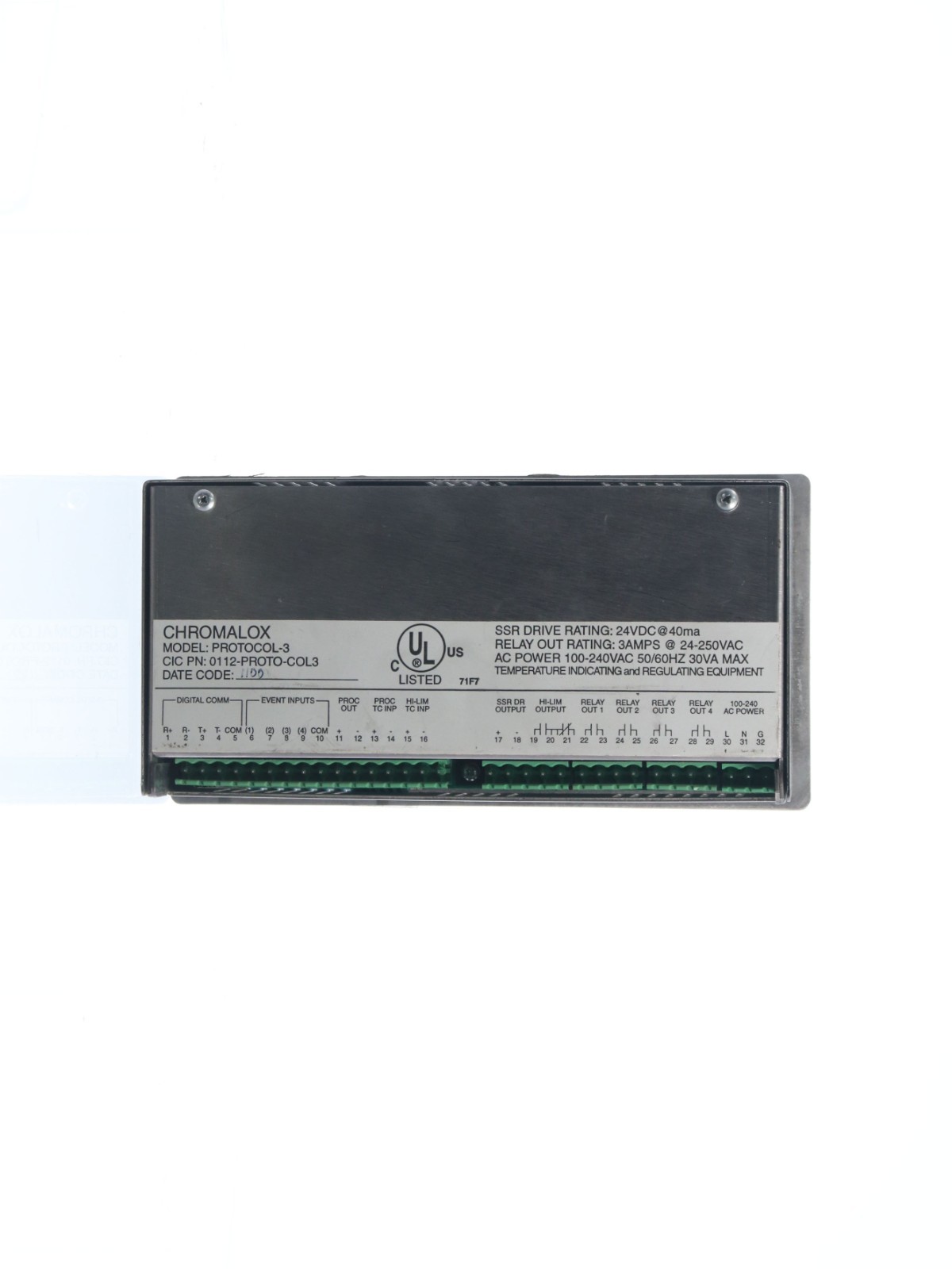 Chromalox Protocol-3 0112-PROTO-COL3 Temperature & Process Control - Powers On - Image 3