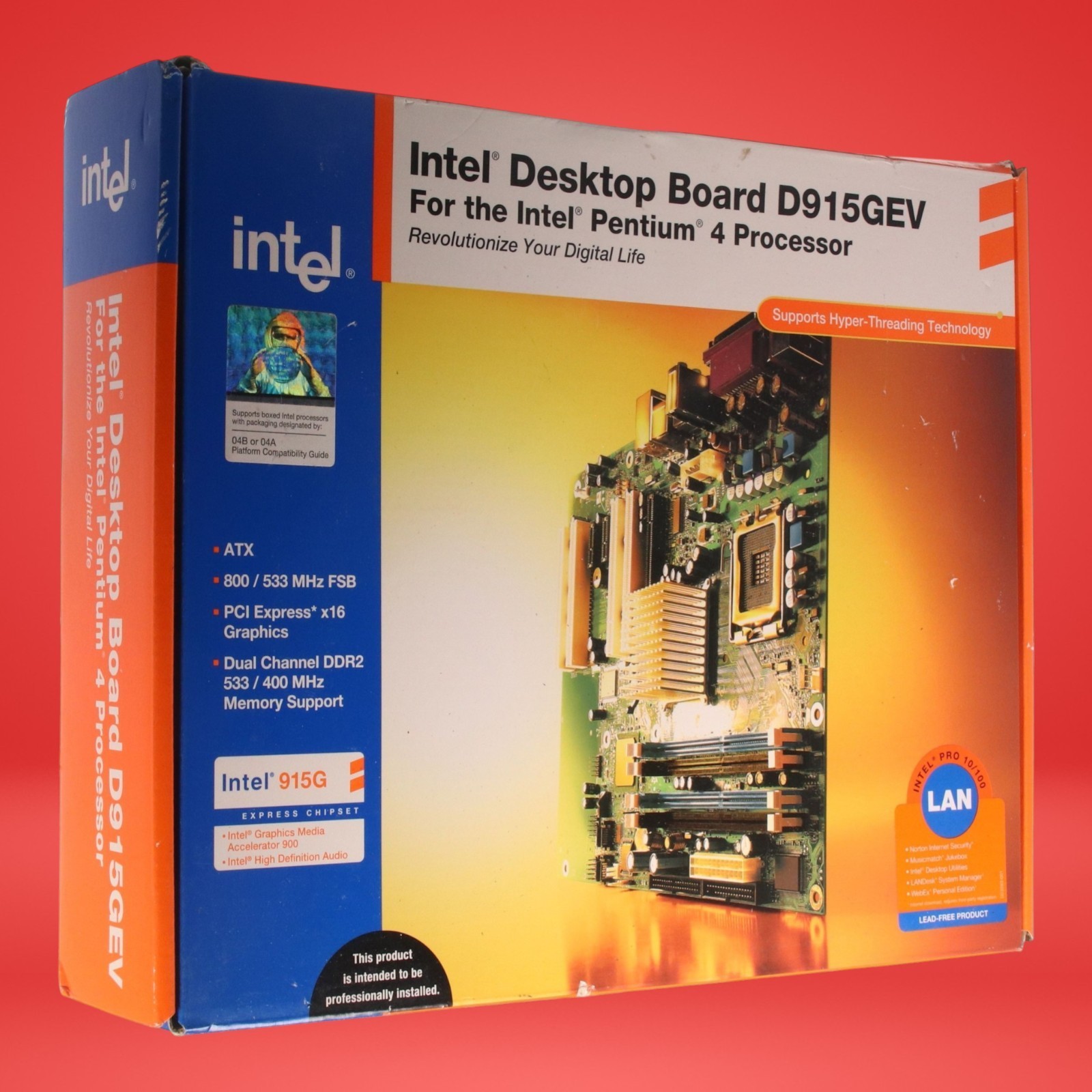 Intel Desktop Board D915GEV ATX 533/400 MHz PCI Express x16 Graphics 4 Processor - Image 2