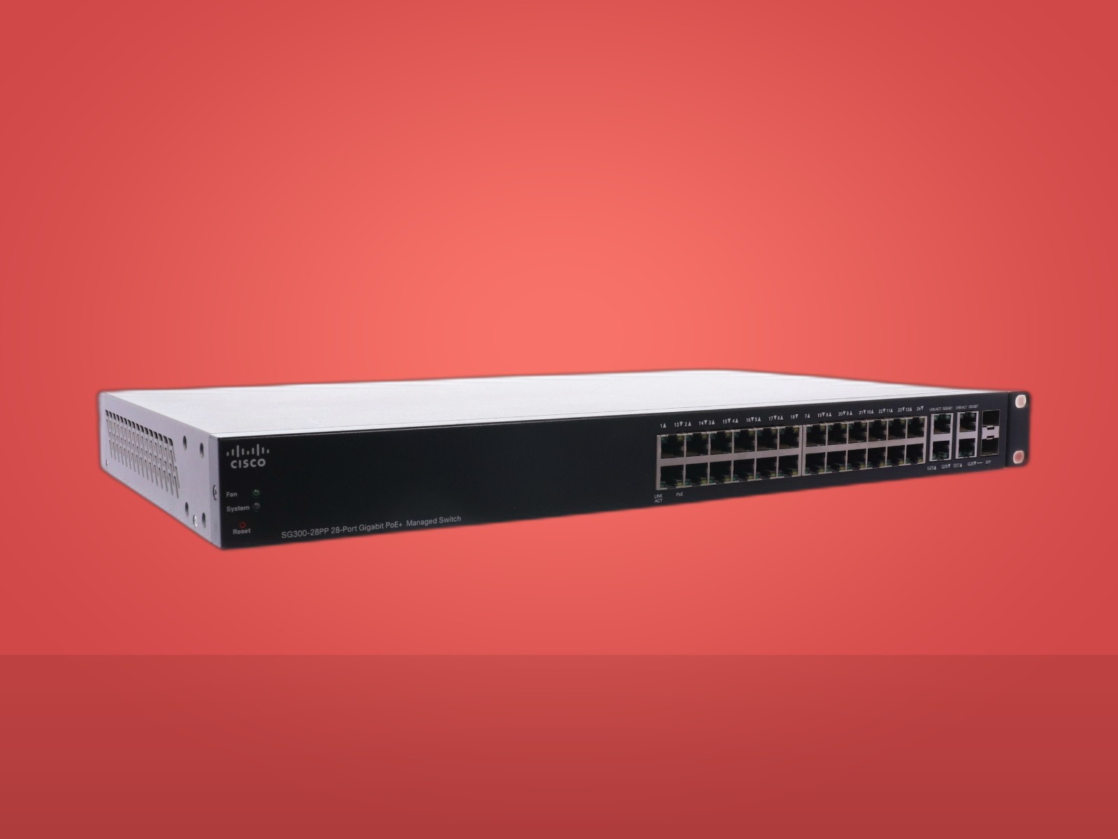 CISCO SG300-28PP-K9 V03 28-PORT GIGABIT POE+ MANAGED SWITCH - Image 2