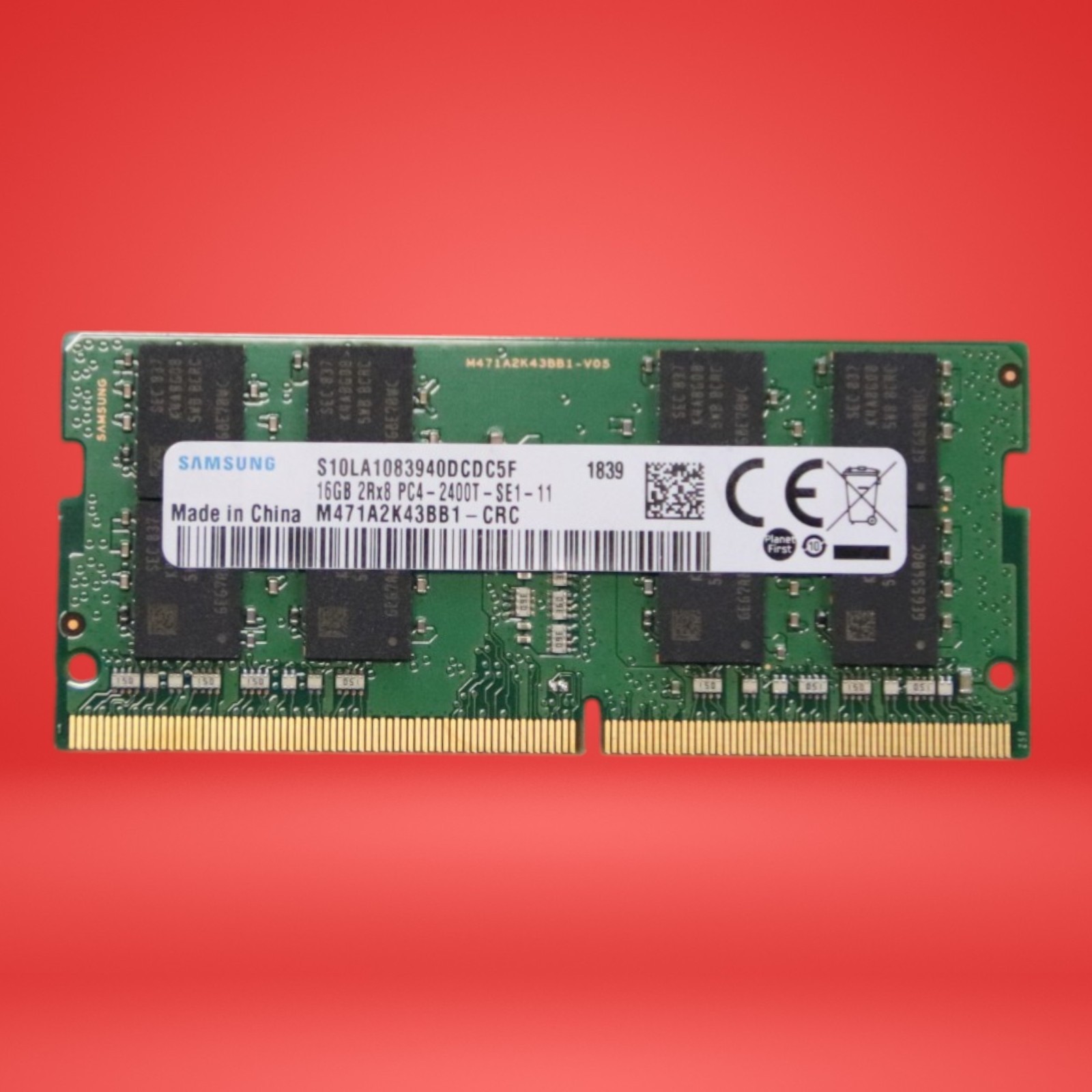 Samsung 16GB 2Rx8 PC4-2400T Memory RAM SO-DIMM M471A2K43BB1-CRC