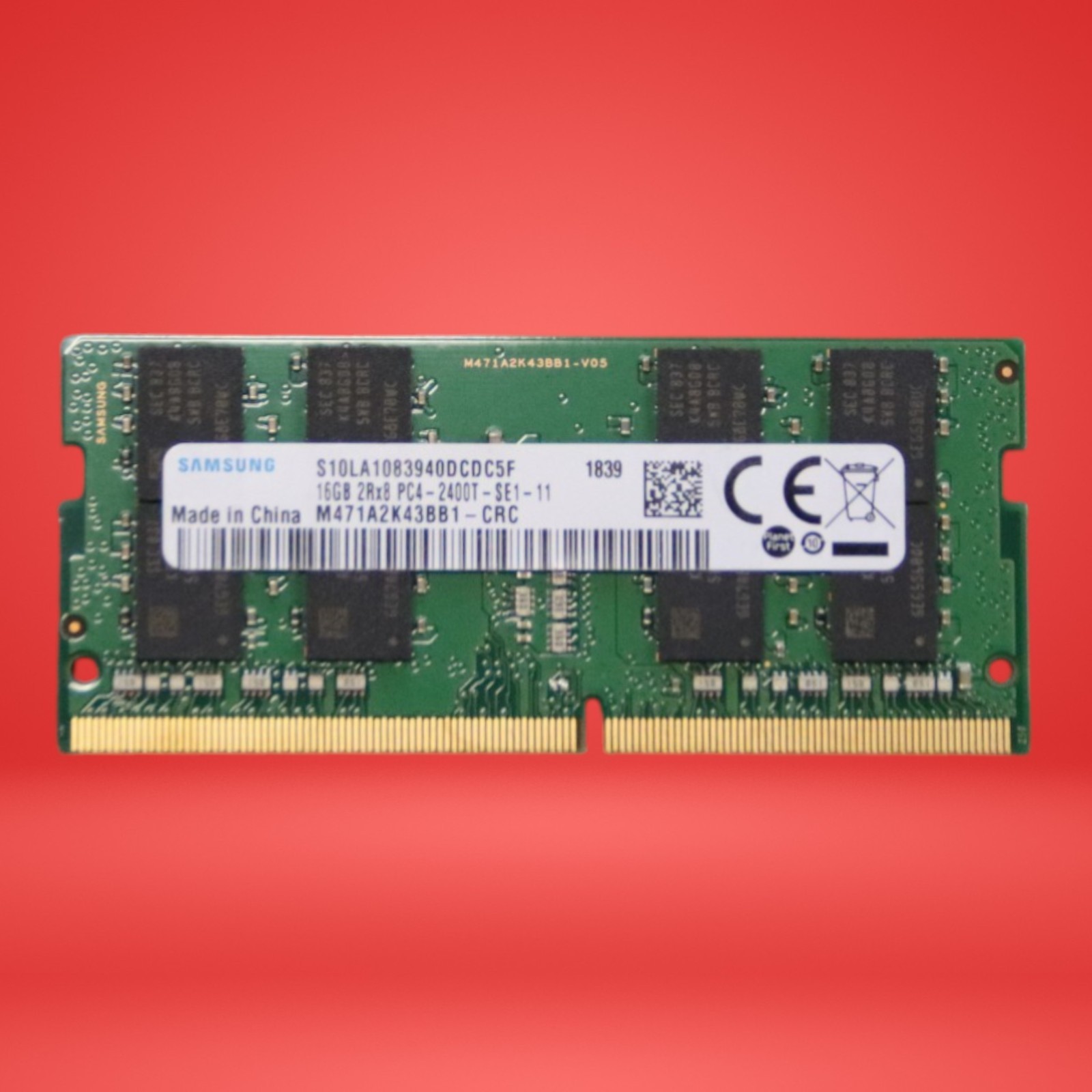 Samsung 16GB 2Rx8 PC4-2400T Memory RAM SO-DIMM M471A2K43BB1-CRC - Image 2