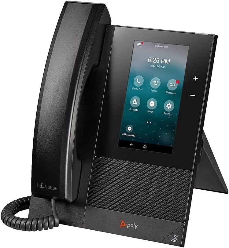 Polycom CCX 400 Microsoft Teams VoIP Gigabit PoE IP Desk Phone 2200-49700-025 - Image 2