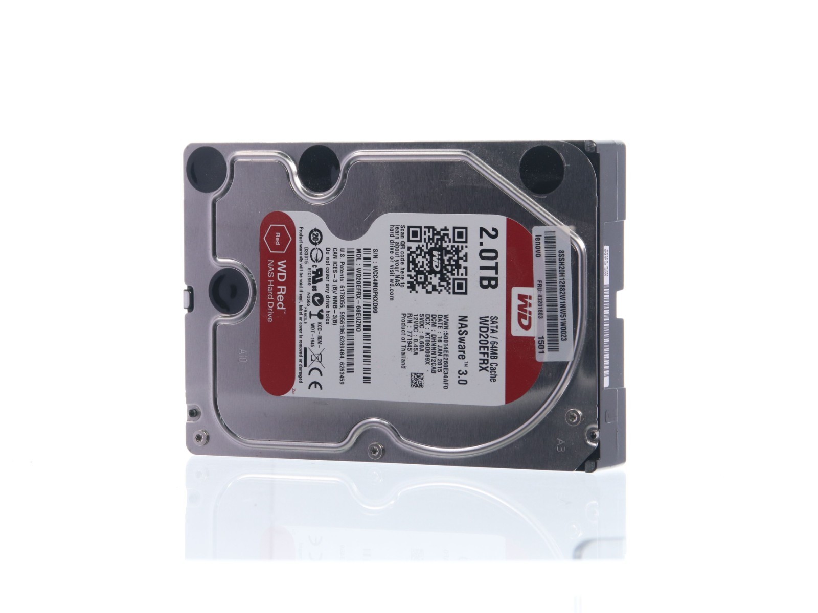WD Western Digital Red NAS 2TB 3.5" HDD SATA 6Gbps 7200RPM 64MB WD20EFRX-68EUZN0 - Image 2