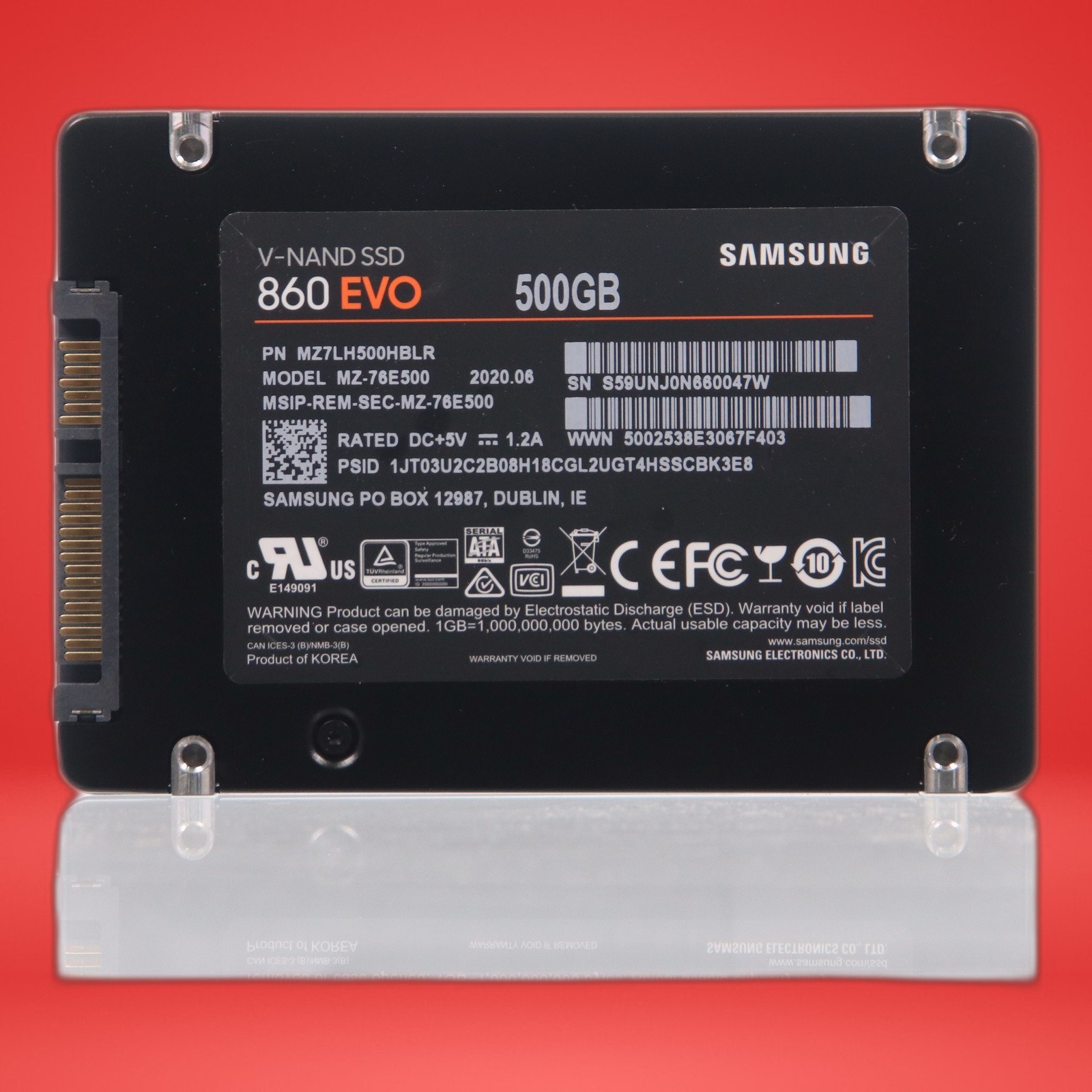 SAMSUNG SSD 500GB SATA III 860 EVO Series 2.5" Internal Solid-State Drive