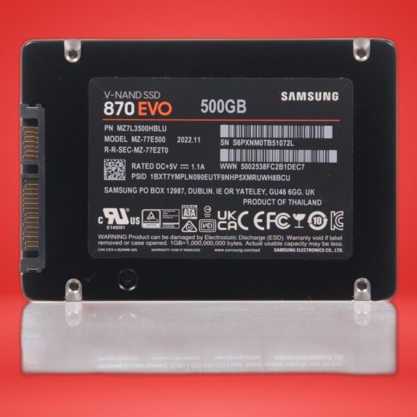 Samsung 870 EVO 500GB V-NAND SATA 2.5" Internal SSD MZ-77E500 Black