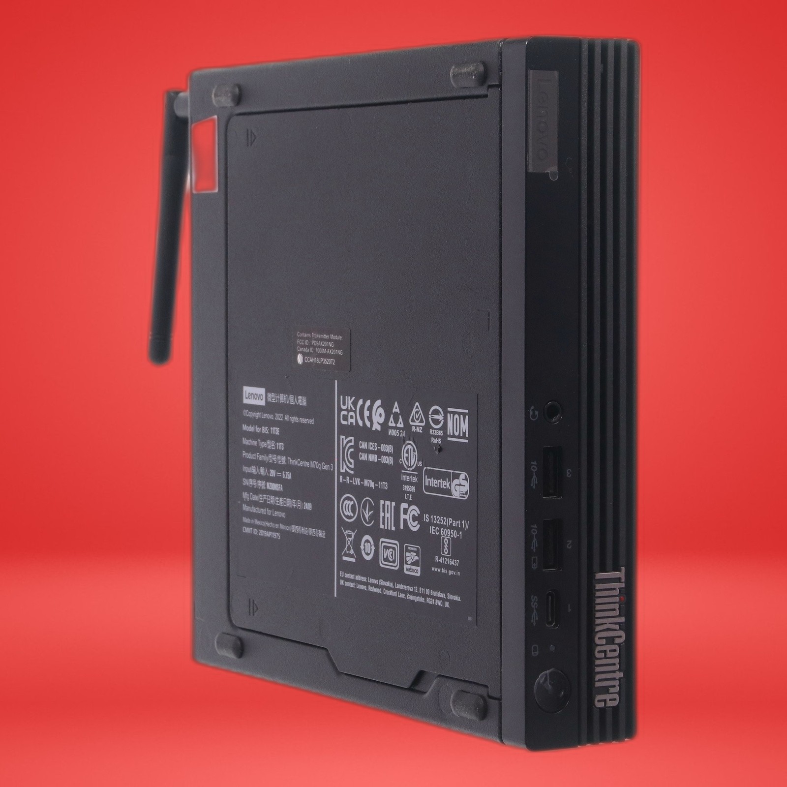 Lenovo ThinkCentre M70q Gen 3 Intel Core i7-12700T 16GB RAM 256NVME WIN 11 PRO - Image 4