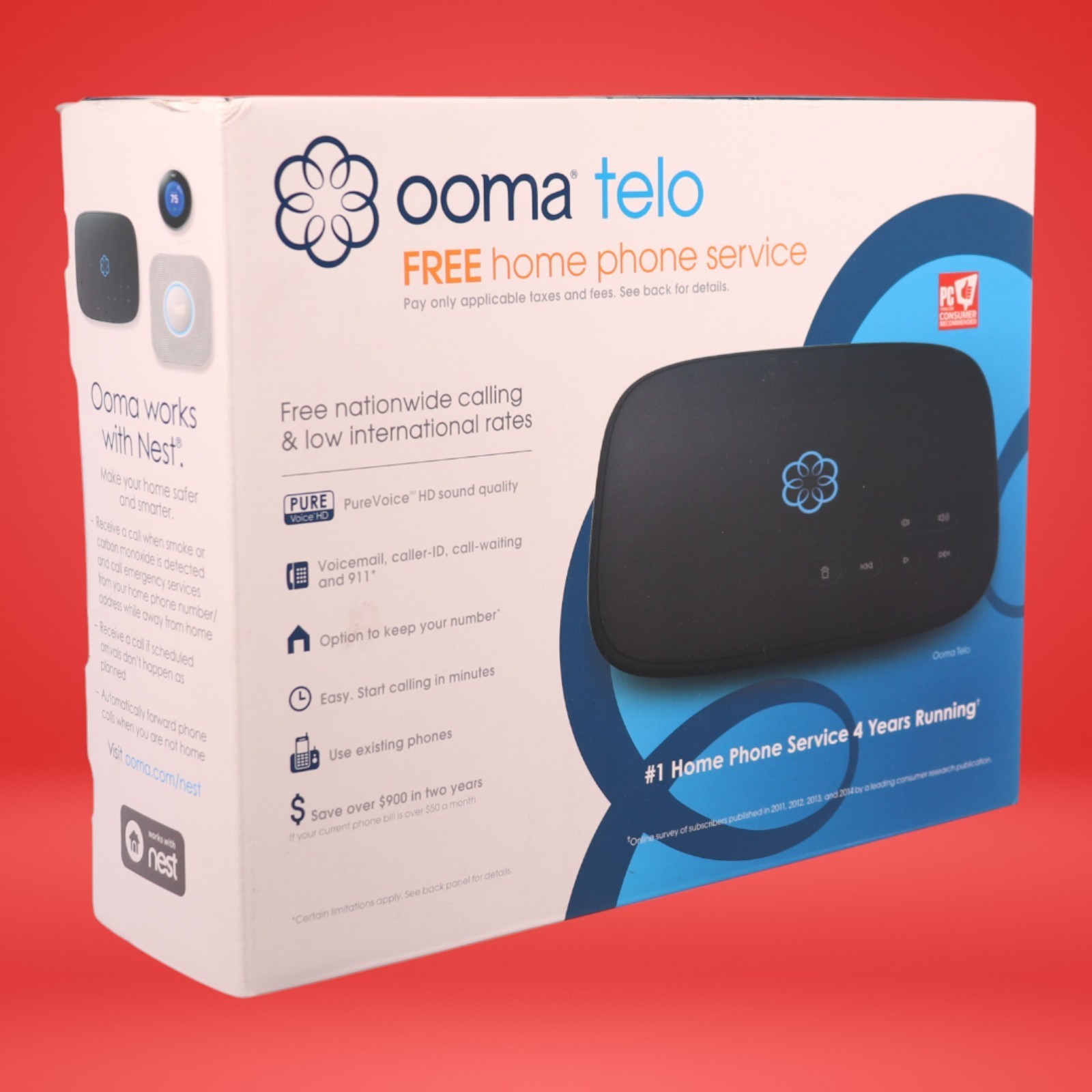 Ooma Telo Smart Home Phone Service VoIP Adapter Black Free US Calls Device - Image 8