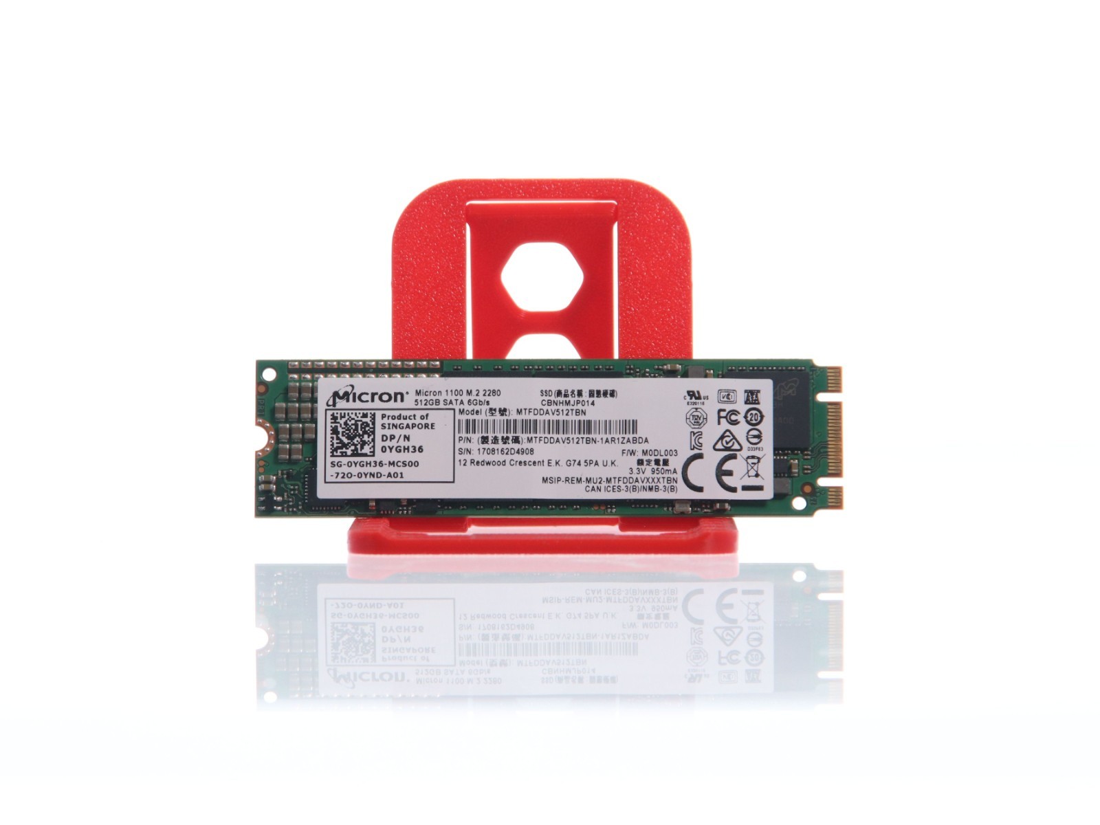 Micron 1100 512GB M.2 2280 SATA SSD MTFDDAV512TBN YGH36