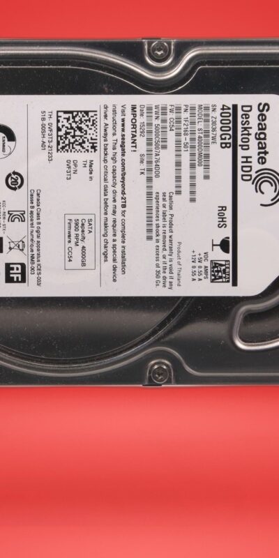Seagate 4TB ST4000DM000 5900RPM 256Mb Cache 6Gbs 3.5"sata HDD,VF3T3