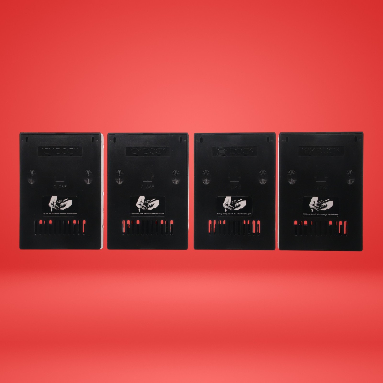 LOT OF 4 ICY Dock MB882SP-1S-2B SATA HDD 2.5" to 3.5" Converter Enclosure Case - Image 7