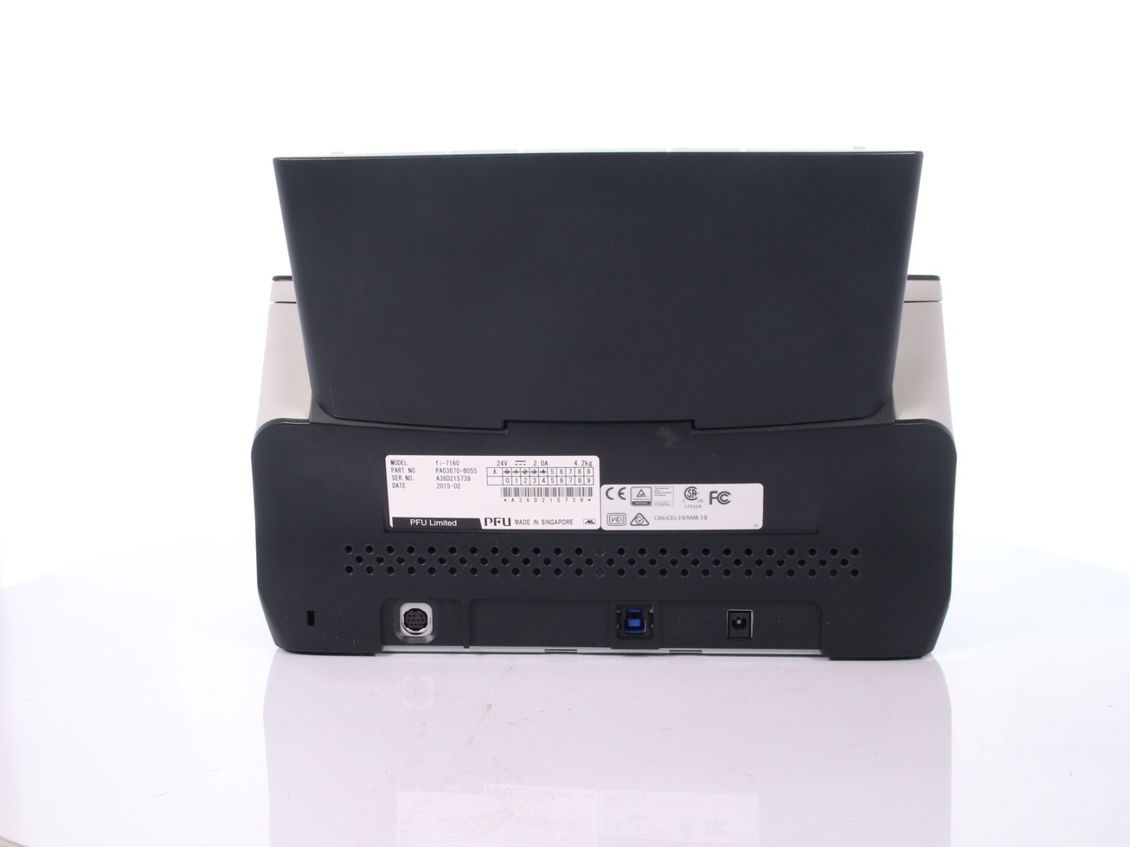 Fujitsu Fi-7160 PA03670-B055 Duplex Color Document Scanner Scans: 55k No AC - Image 7