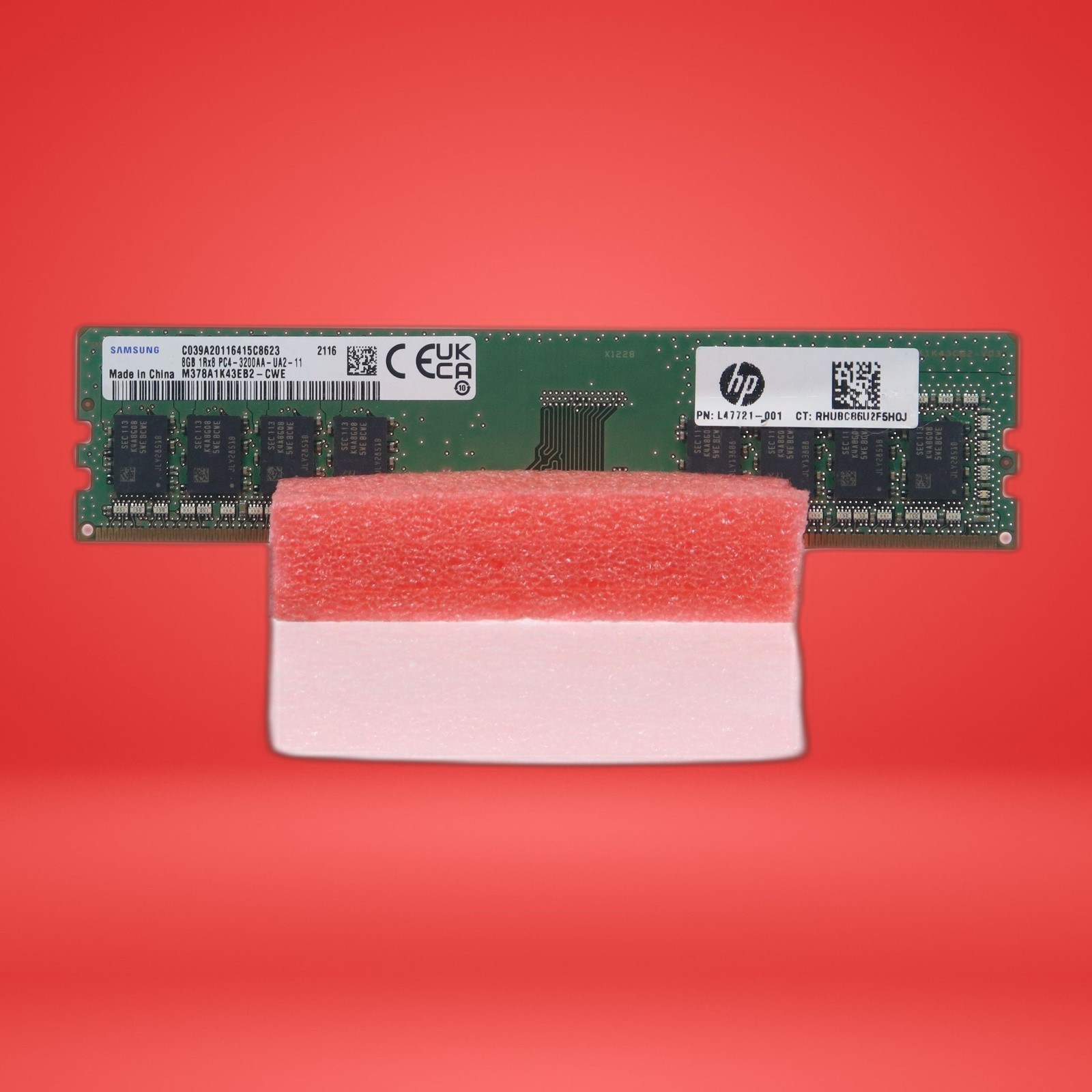 SAMSUNG 8GB 1RX8 PC4-3200AA-UA2-11 DDR4 RAM M378A1K43EB2-CWE