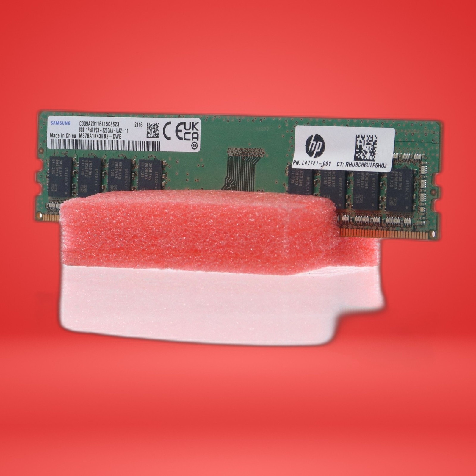 SAMSUNG 8GB 1RX8 PC4-3200AA-UA2-11 DDR4 RAM M378A1K43EB2-CWE - Image 2
