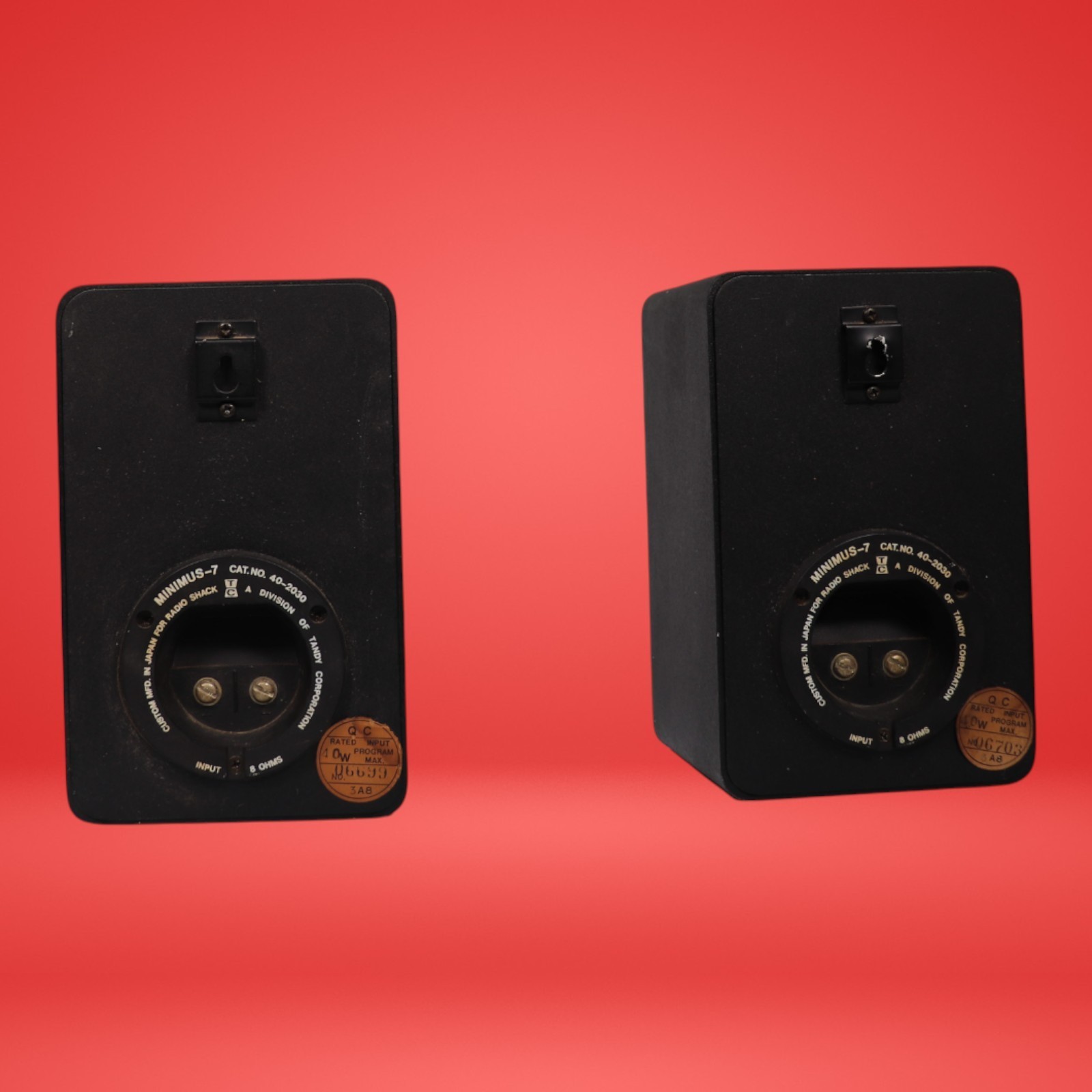 Pair Realistic Minimus 7 Speakers Cat No 40-2030 Black 8 Ohms 40W - Image 4