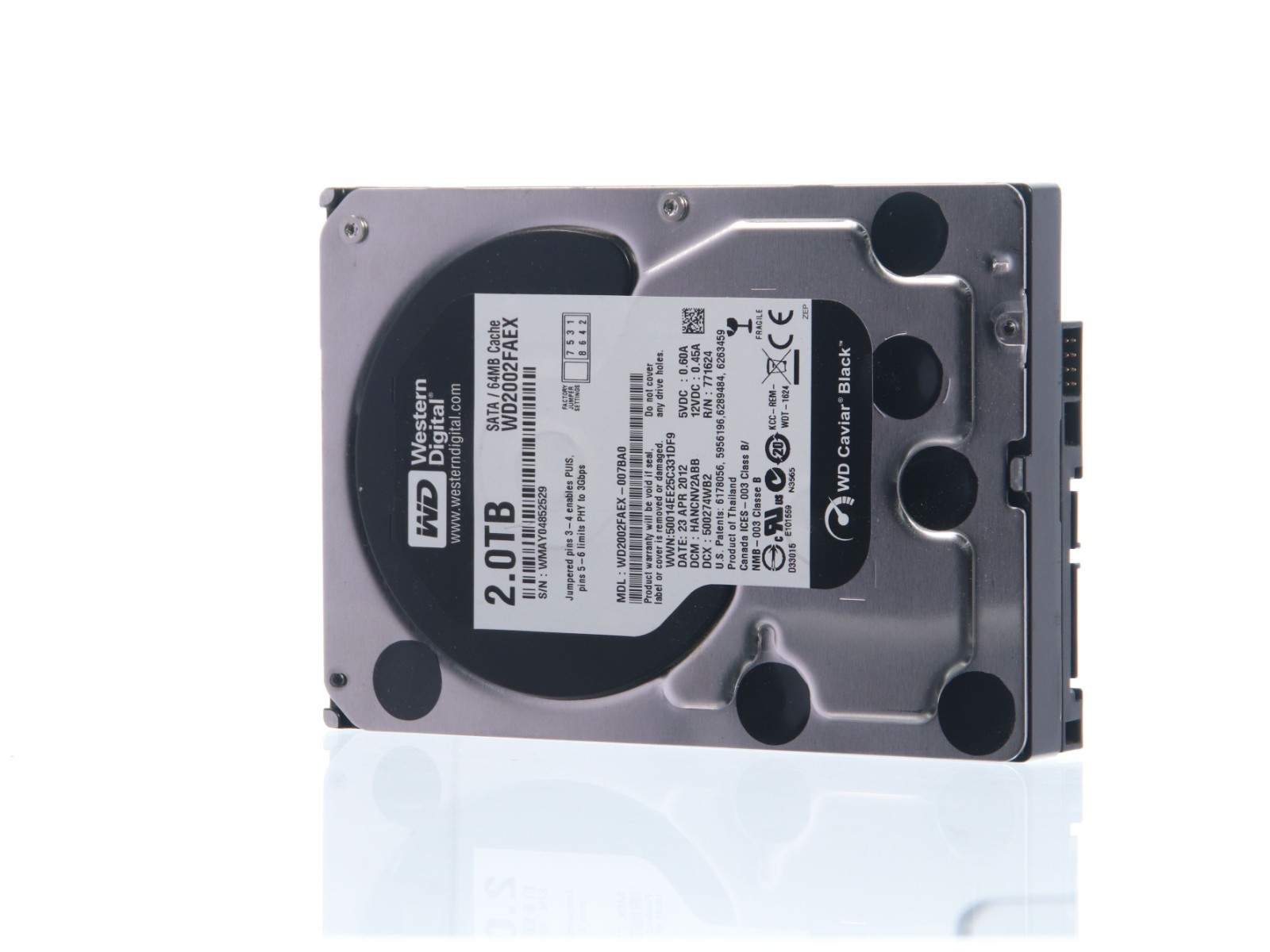 Western Digital WD2002FAEX-007BA0 2TB 3.5" SATA Black Hard Disk Drive - Image 2