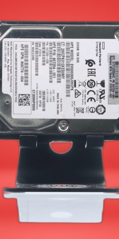 HPE 867254-001 868774-004 EH000300JWCPK 300GB 15K 6G 2.5" SAS HDD W/CADDY