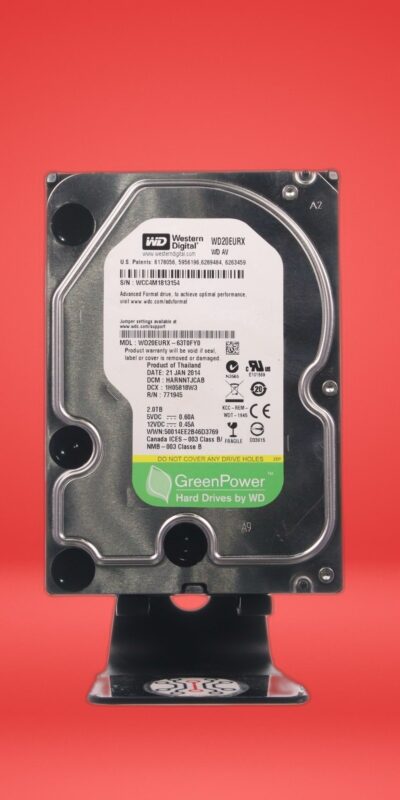 WESTERN DIGITAL 2TB SATA HARD DRIVE WD20EURX-63TOFYO