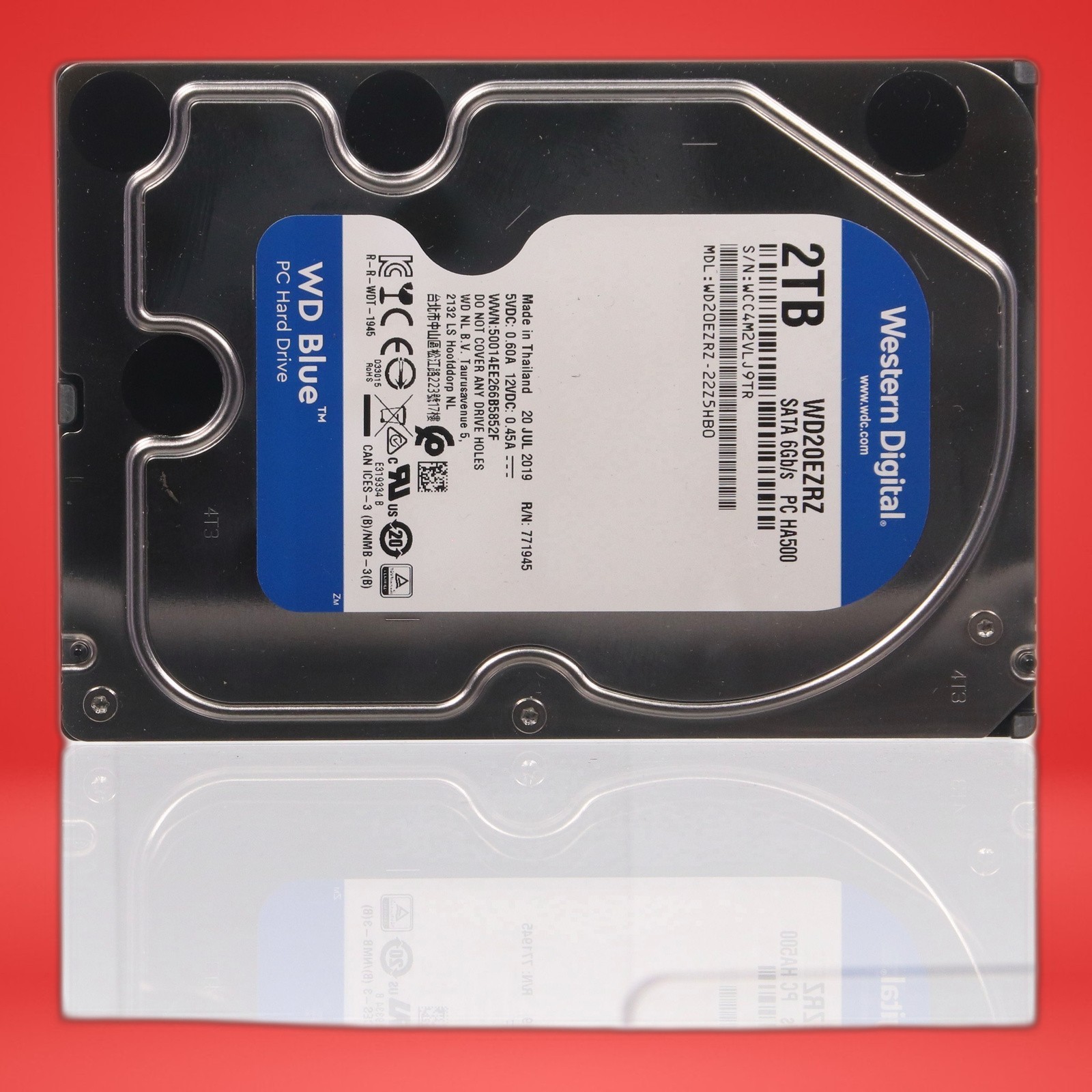 Western Digital 2TB WD Blue PC Internal Hard Drive SATA 6 Gb/s WD20EZRZ