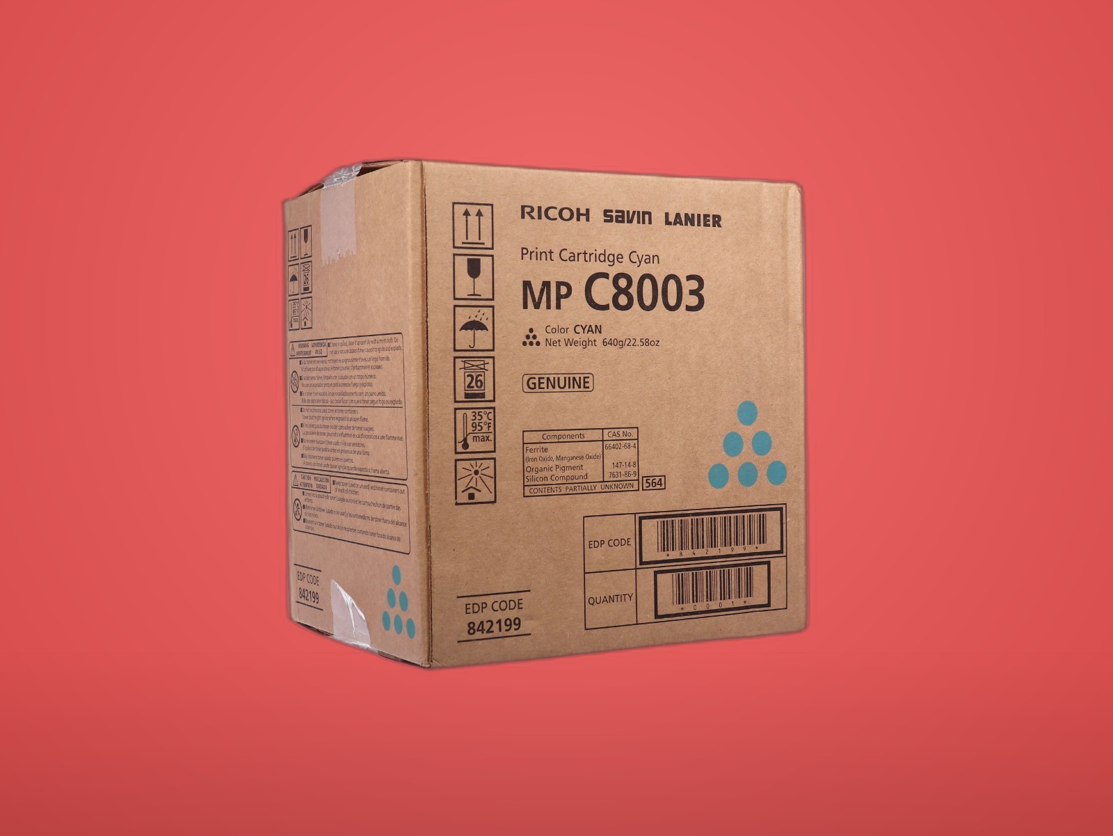 Genuine Ricoh MP C8003 Toner Cartridge 842199 Cyan 47,000 Page OEM Sealed NEW - Image 12