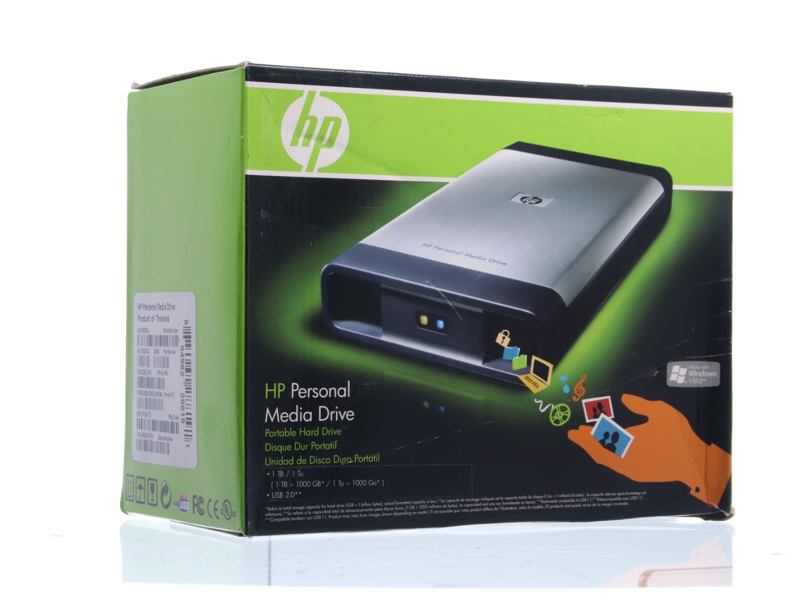 HP Media Drive 1TB Portable External USB drive HD10000X New - Image 12