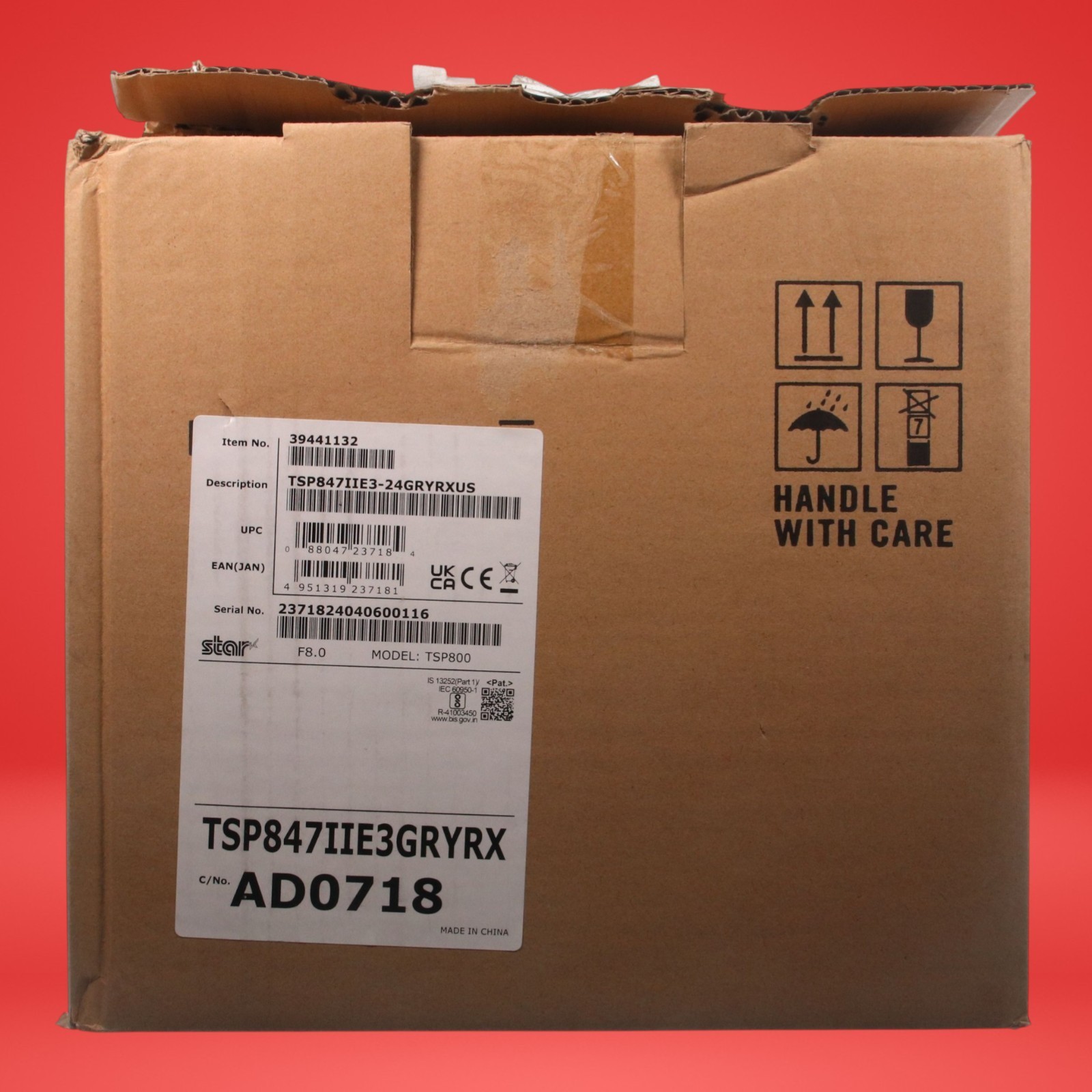 Star Micronics TSP800II / TSP847II E3 RX Network Pharmacy POS Printer â Open Box