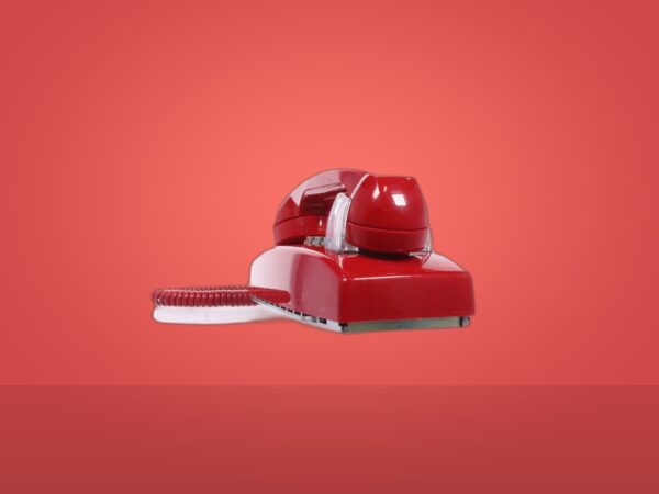 Cortelco 255447-VBA-20M RED Push Button Wall Phone Telephone Single Line