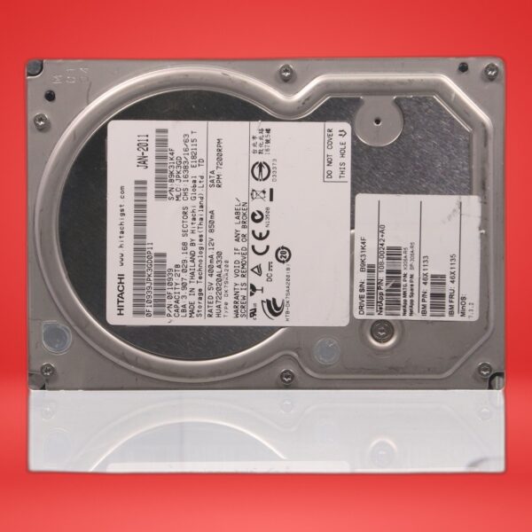 HITACHI 2TB 7.2K 3.5 3GBPS SATA HDD 0F10939 / NetApp: 108-00242 / X306A-R5
