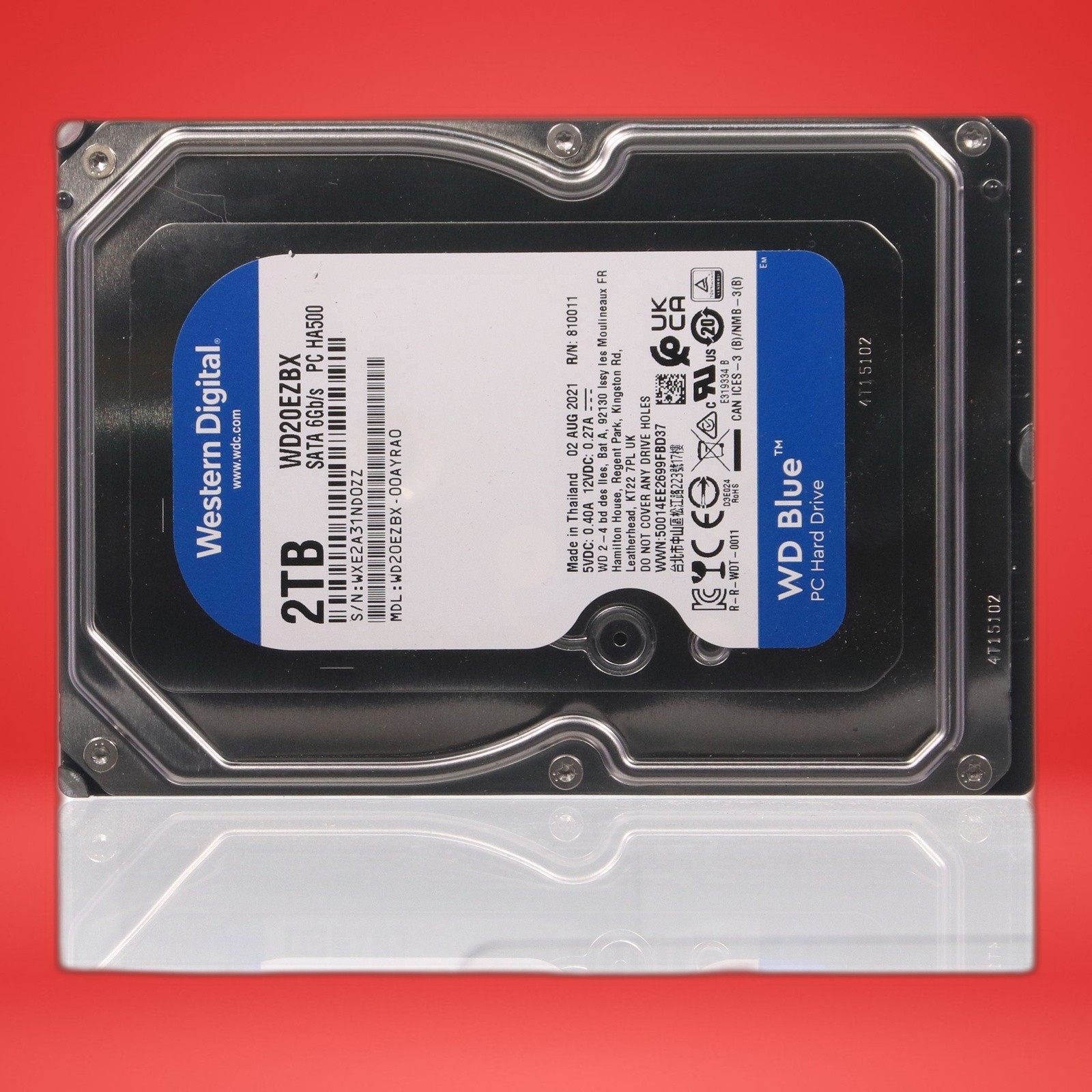 Western Digital WD Blue 2TB 7200 RPM SATA III 3.5" Desktop Hard Drive WD20EZBX